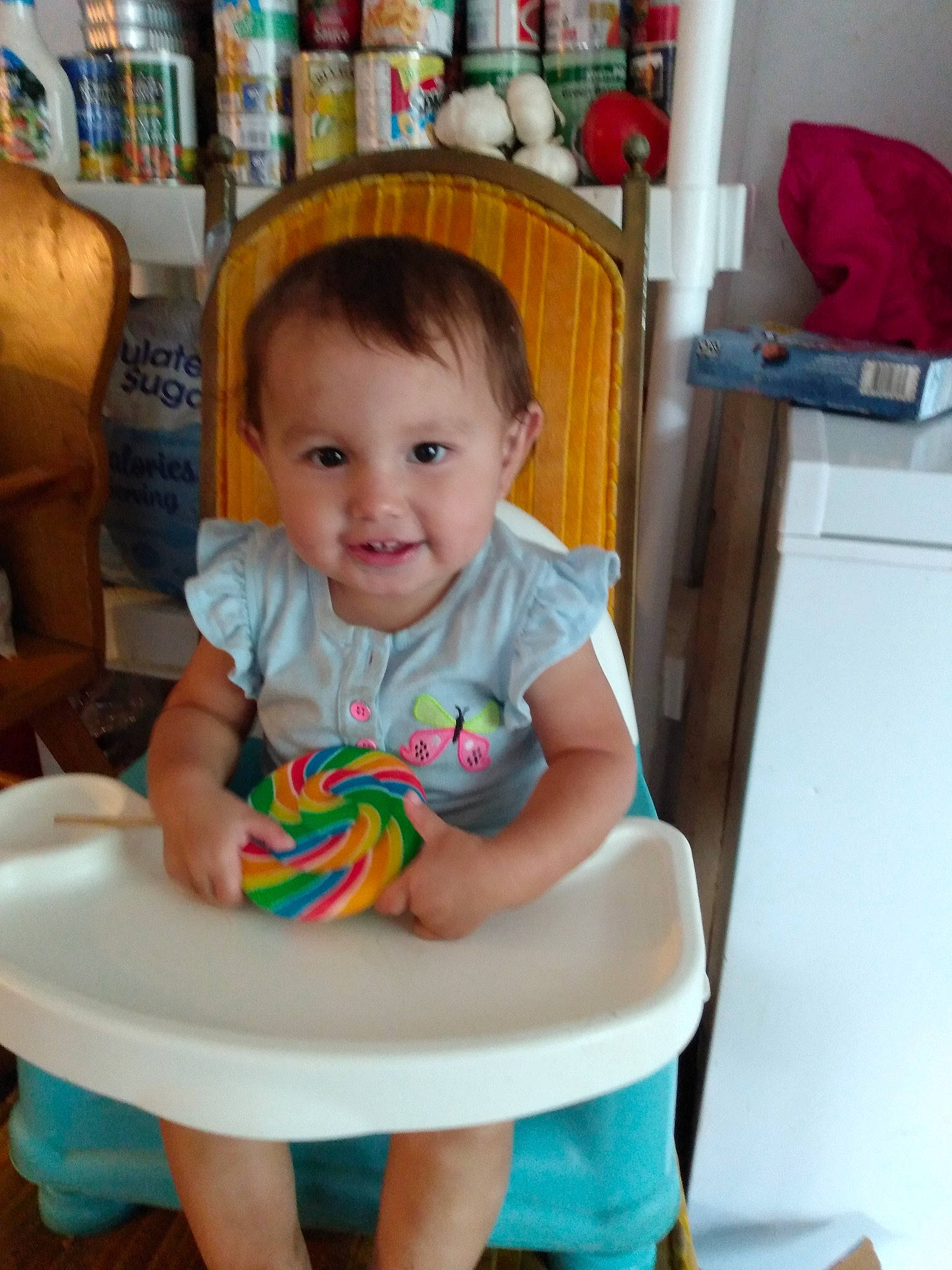 Luciana joined the competition — help win amazing prizes! baby, baby_toddler_clothing, child, joy, person, play, sitting, skin, smile, toddler