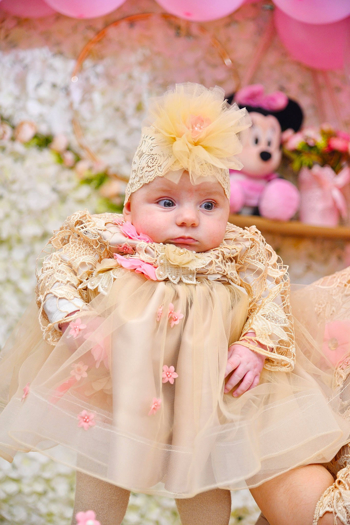 Giorgiana Eliza participe au concours pour gagner de l'argent avec cette photo : baby, child, dress, headwear, peach, person, pink, textile, toddler