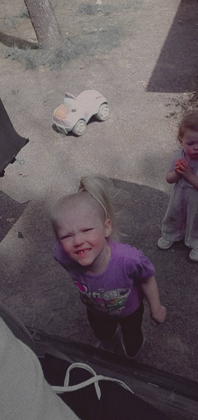 Jaelynn joined the competition — help win amazing prizes! art, asphalt, child, cool, fun, gesture, grass, happy, head, joy, mammal, morning, mouth, people, person, pink, public_space, road_surface, tints_and_shades, toddler