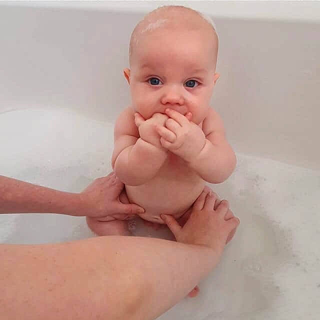 Cohan joined the competition — help win amazing prizes! baby, baby_bathing, baby_making_funny_faces, bathing, bathtub, cheek, child, face, finger, hand, head, joy, mouth, muscle, nose, person, skin, stomach, thumb, toddler