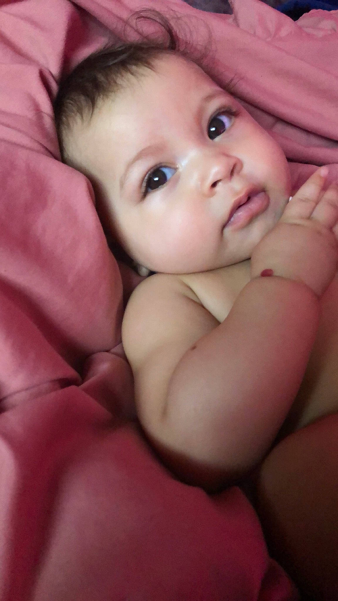 Kira joined the competition — help win amazing prizes! baby, baby_toddler_clothing, cheek, child, child_model, comfort, eye, eyelash, finger, iris, lip, muscle, nail, nose, organ, person, portrait_photography, skin, stomach, thumb