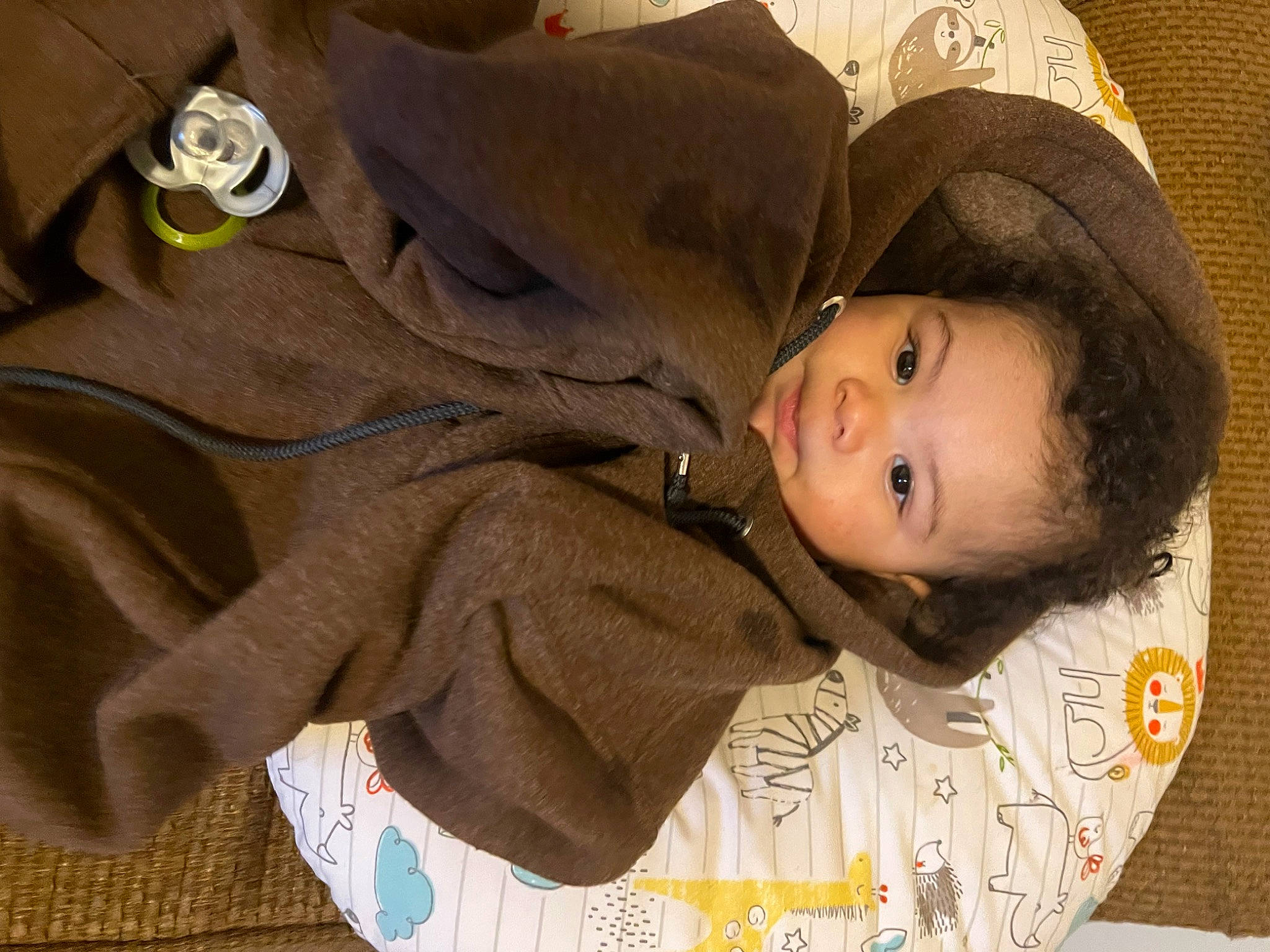 Axl joined the competition — help win amazing prizes! baby, baby_toddler_clothing, cheek, child, collar, comfort, facial_expression, fun, happy, hat, linens, nose, outerwear, person, skin, sleeve, smile, sun_hat, textile, toddler