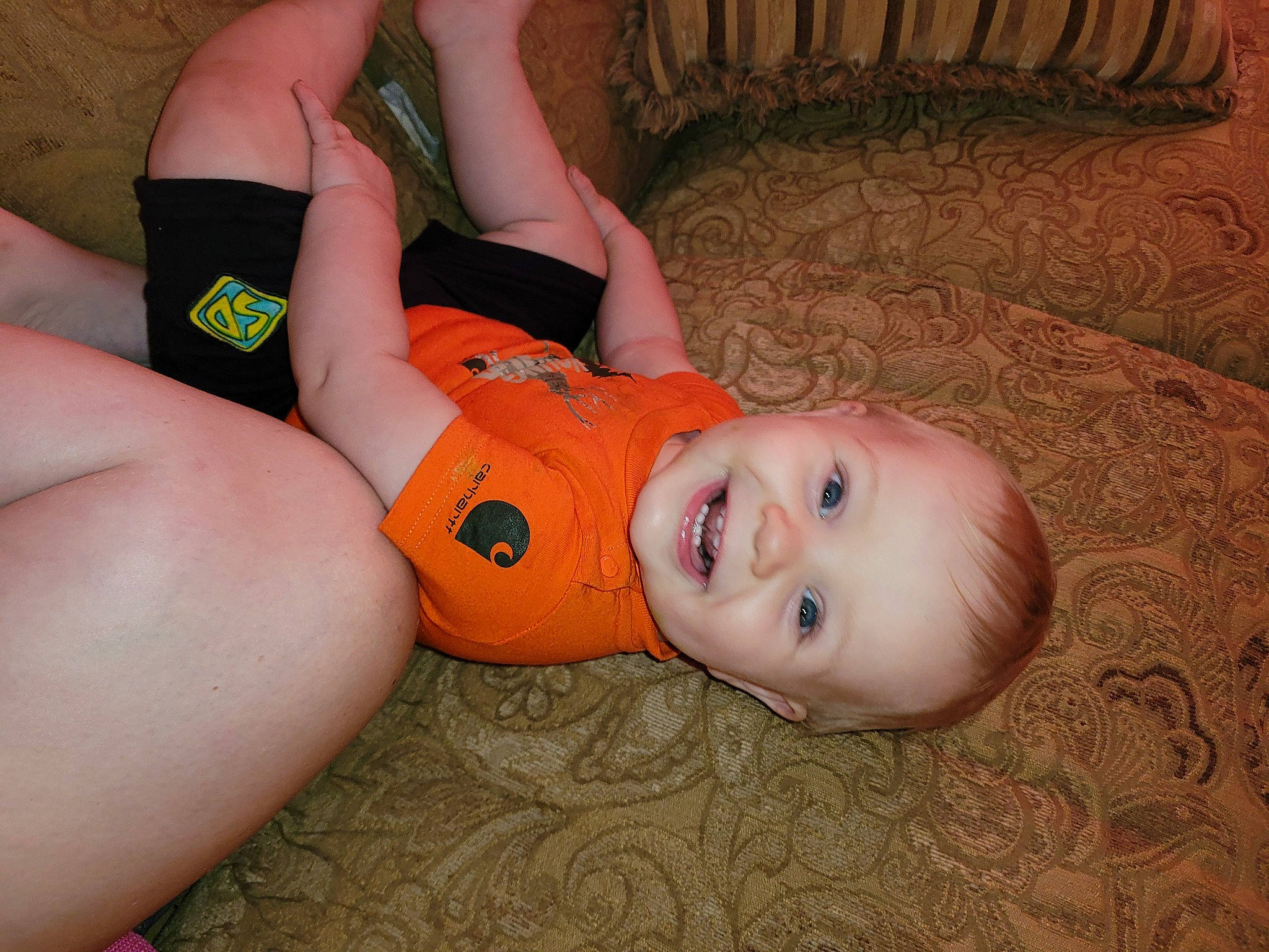 Cash is registered to the contest to win money with this photo: baby, child, ear, finger, joy, mouth, nail, neck, nose, person, skin