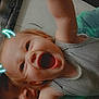 Oceanna joined the competition — help win amazing prizes! toddler, child, smiling, happy, indoor, person, adult, kitchen, digital_overlay, face, arm, clothing, tank_top, joy, playful, closeup, family, fun, cute, expression