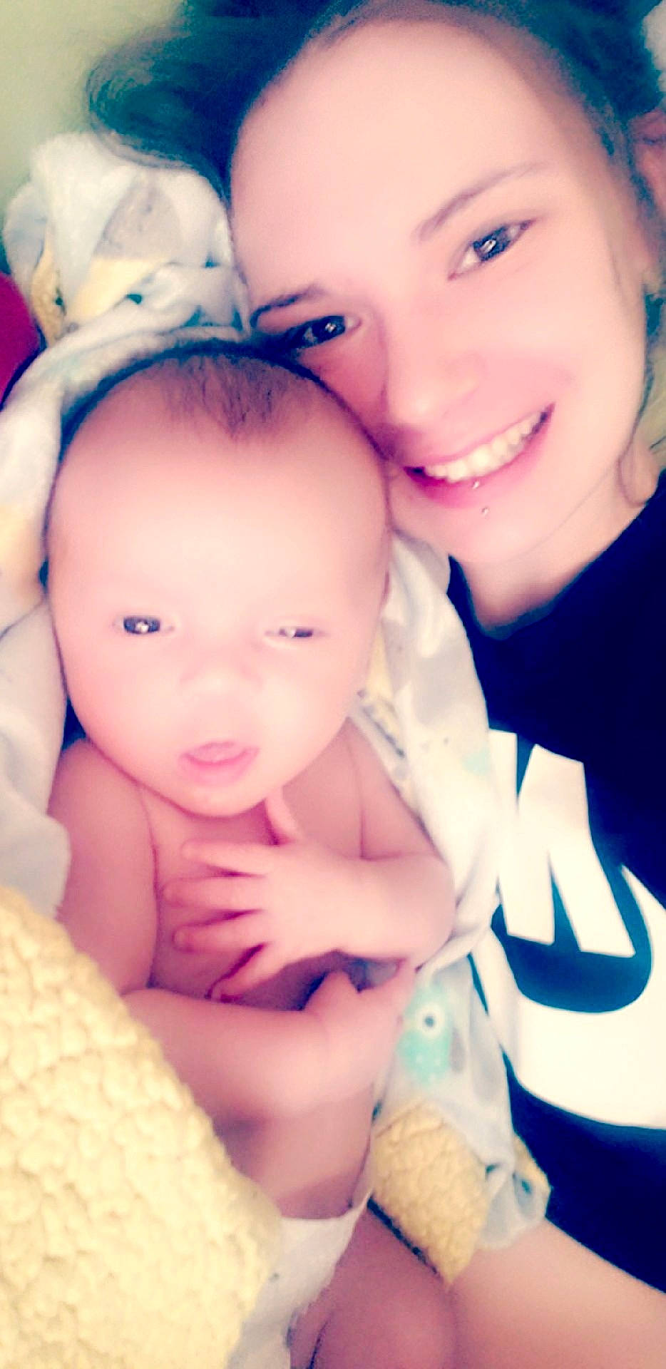 Blaise is registered to the contest to win money with this photo: baby, beauty, cheek, child, daughter, eye, face, fun, happy, head, human, joy, lip, love, mother, nose, person, photography, selfie, skin