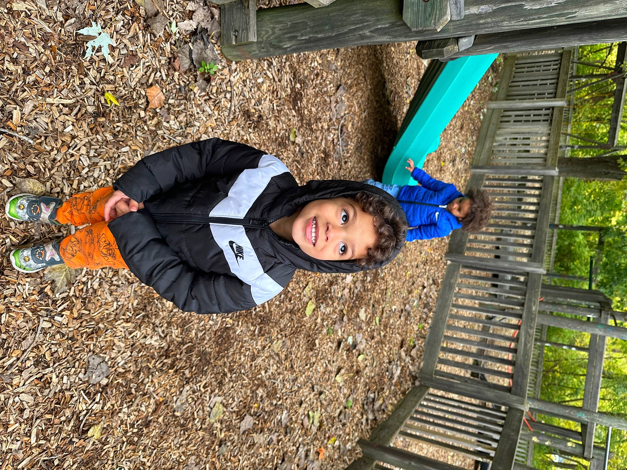 Kobe is registered to the contest to win money with this photo: baby_toddler_clothing, child, city, electric_blue, fun, grass, joy, leaf, leisure, people_in_nature, person, plant, recreation, smile, soil, toddler, tree, wood, woody_plant