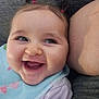 Lola participe au concours pour gagner de l'argent avec cette photo : baby, babylaughing, bodypart, clothing, couch, cushion, face, furniture, happy, head, homedecor, laughing, mouth, newborn, person, photography, portrait, selfie, smile, teeth