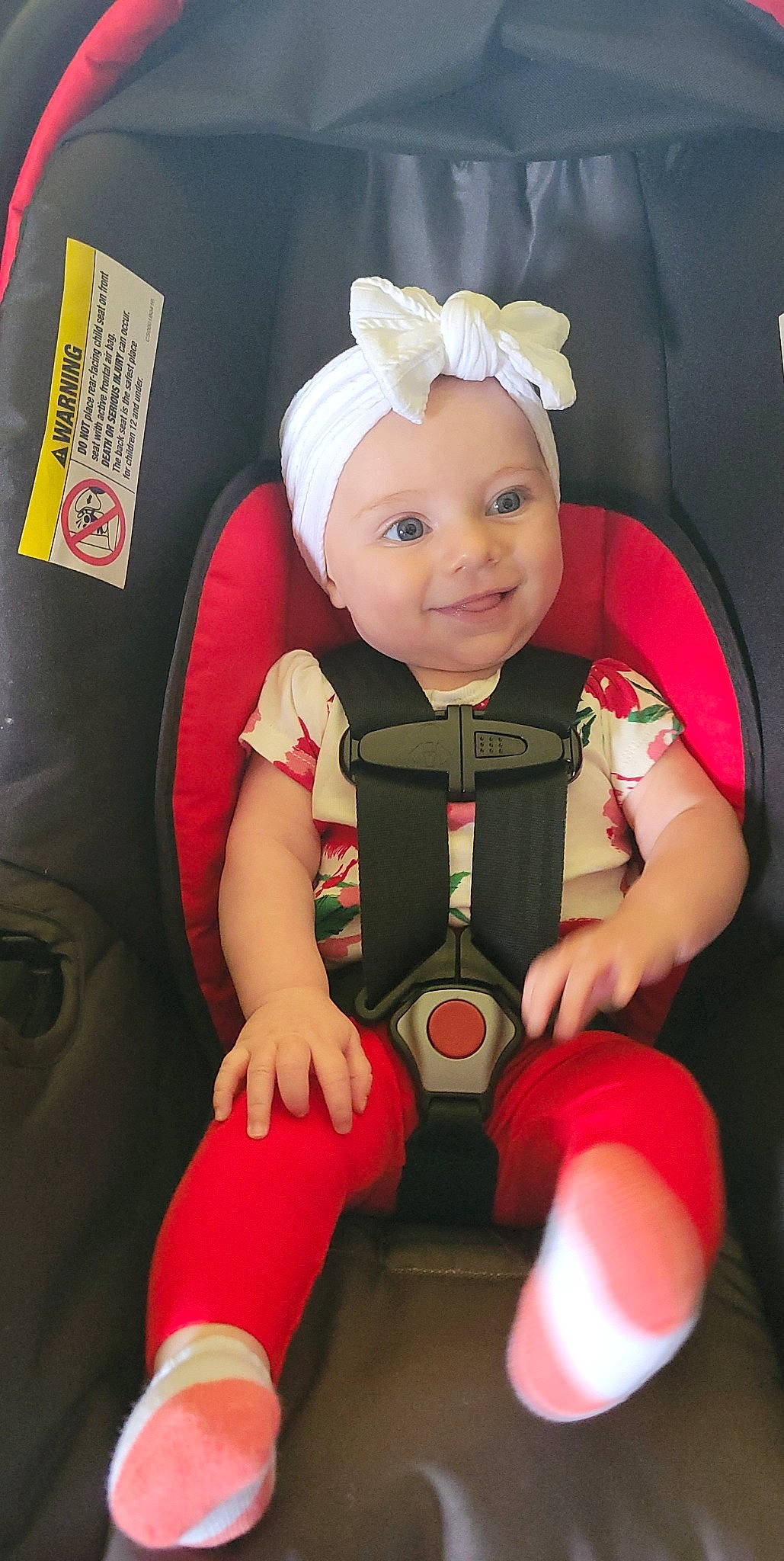 Tahlia joined the competition — help win amazing prizes! baby, baby_products, baby_toddler_clothing, child, costume_hat, facial_expression, fictional_character, finger, fun, happy, headpiece, headwear, human_body, human_leg, joy, lap, person, personal_protective_equipment, red, skin