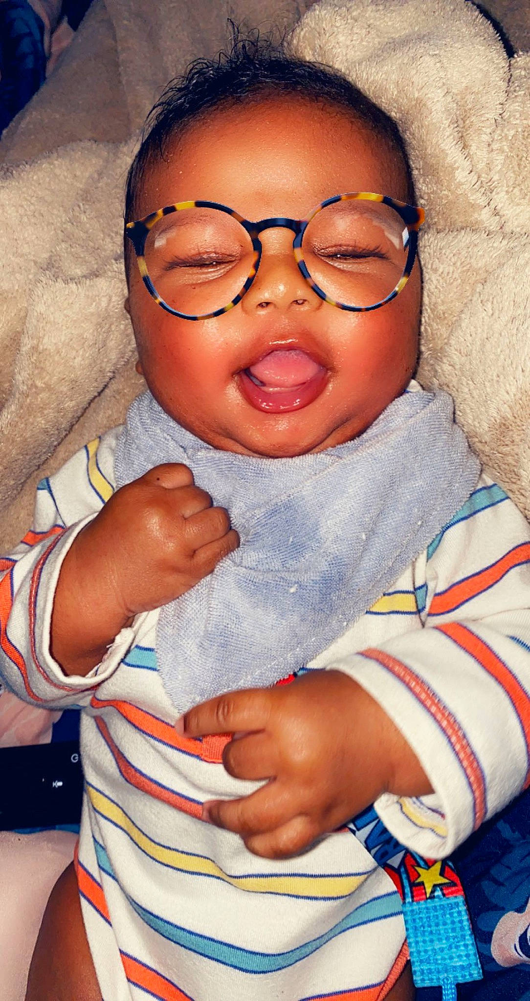 Cairo joined the competition — help win amazing prizes! arm, blue, cheek, comfort, eyelash, eyewear, finger, gesture, glasses, hand, happy, joint, mouth, nose, person, skin, sleeve, smile, sunglasses, vision_care