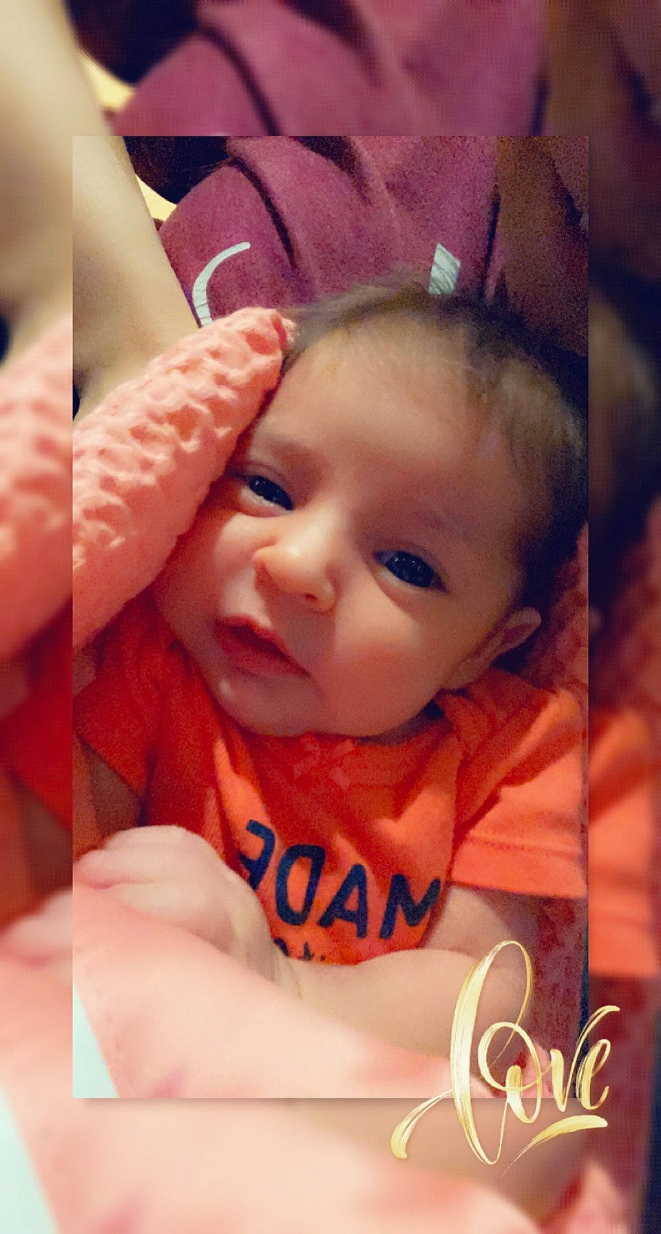 Sophia is registered to the contest to win money with this photo: baby, baby_toddler_clothing, cheek, chin, ear, eye, eyebrow, eyelash, face, gesture, happy, head, human_body, iris, lip, mouth, muscle, nose, person, skin