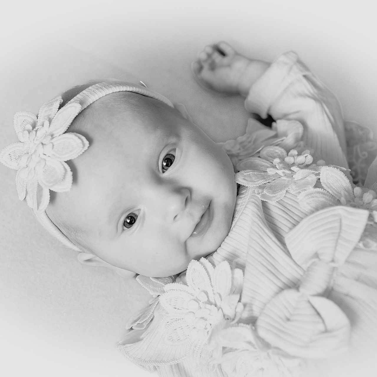 Bryleigh joined the competition — help win amazing prizes! art, baby, bodypart, bonnet, clothing, drawing, face, finger, hand, happy, hat, head, newborn, person, photography, portrait, smile, white
