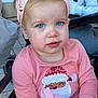 toddler, child, blue_eyes, pink_headband, pink_shirt, santa_claus, sequins, sippy_cup, outdoor, stroller, person, cute, portrait, young_child, fashion, holiday_theme, expression, face, casual, daylight
