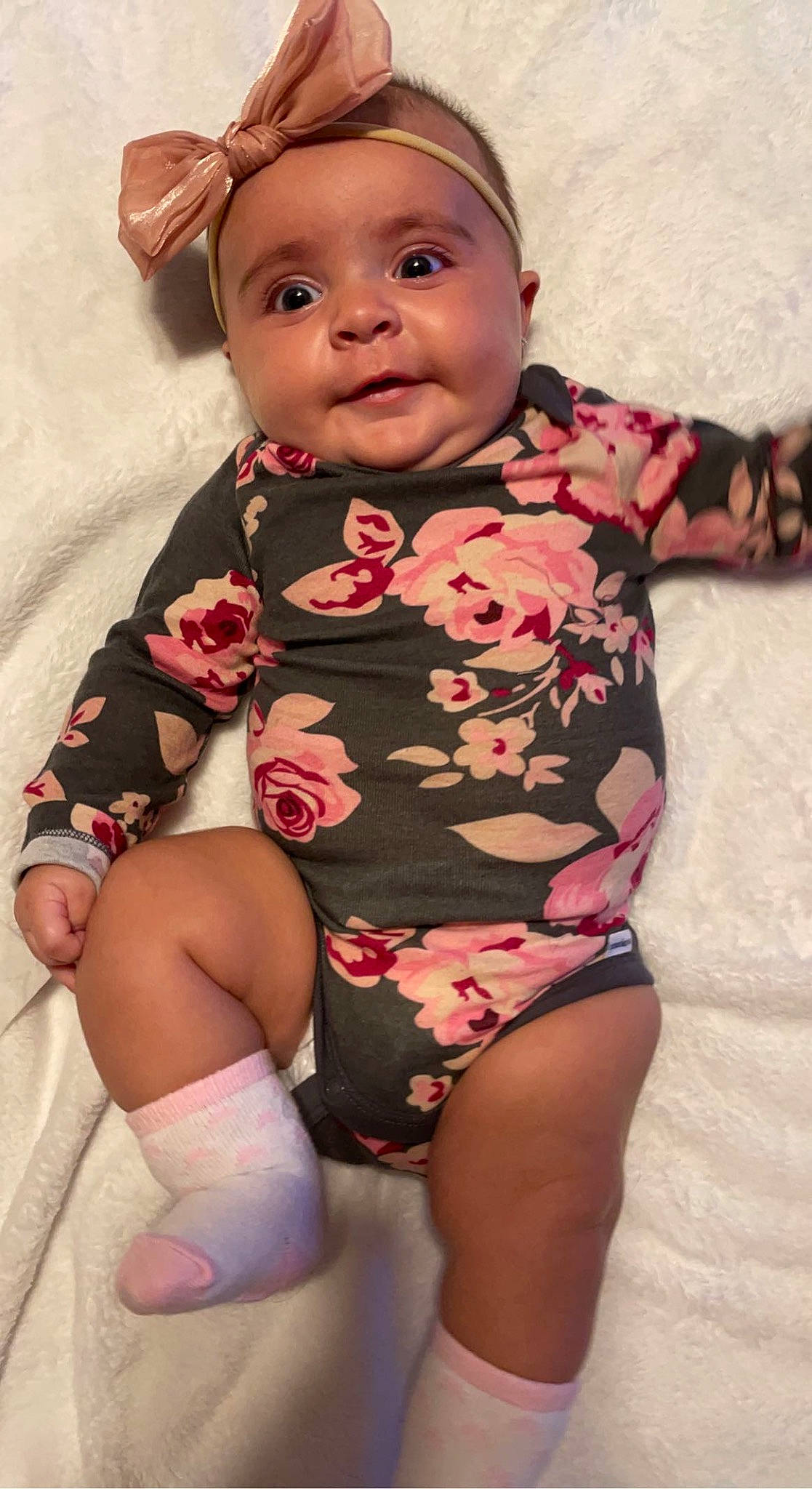 Alayah joined the competition — help win amazing prizes! baby, baby_toddler_clothing, cheek, eye, finger, happy, head, human_leg, knee, leg, lip, mouth, neck, person, pink, skin, sleeve, stomach, thigh, toddler