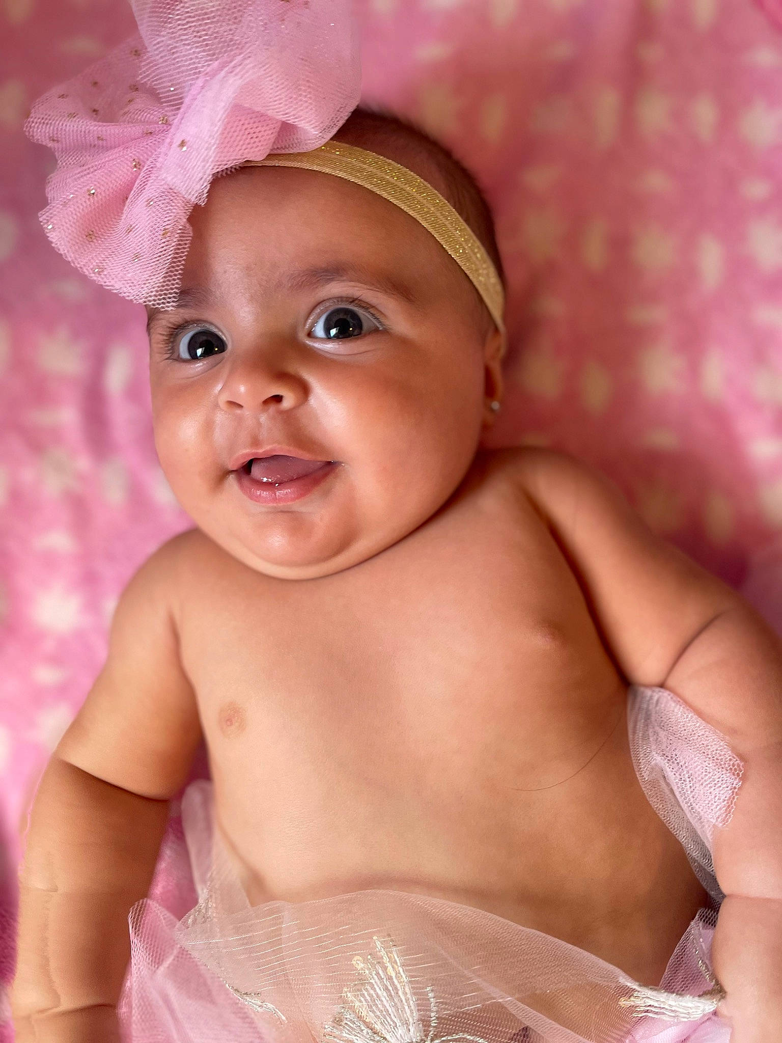 Alayah joined the competition — help win amazing prizes! baby, baby_toddler_clothing, cap, cheek, chest, child, fashion_accessory, flash_photography, fun, happy, headband, headpiece, headwear, iris, lip, magenta, peach, person, pink, skin