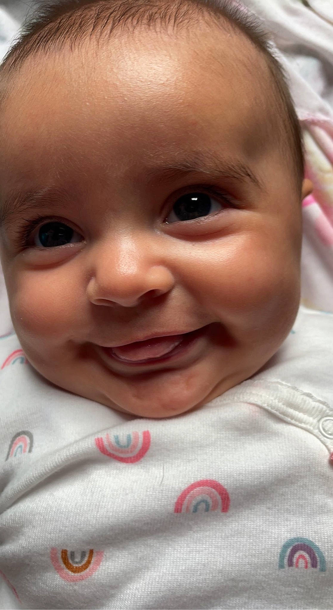Alayah joined the competition — help win amazing prizes! baby, cheek, chin, ear, eye, eyebrow, eyelash, face, hairstyle, happy, iris, joy, lip, mouth, neck, nose, person, pink, skin, smile