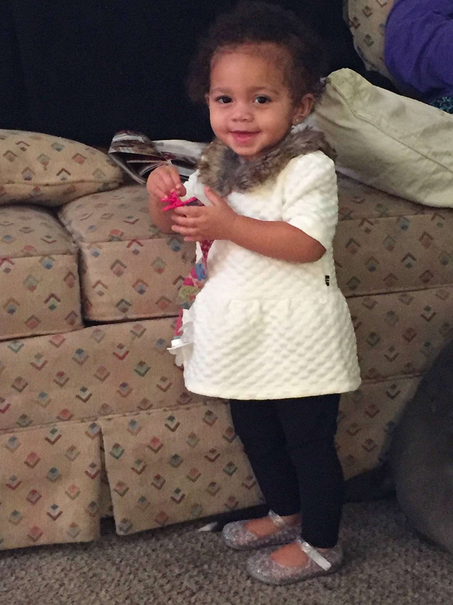 Zarianna joined the competition — help win amazing prizes! child, day, design, fun, girl, hair, infant, joy, leg, outerwear, pattern, person, pink, product, sitting, skin, standing, textile, toddler