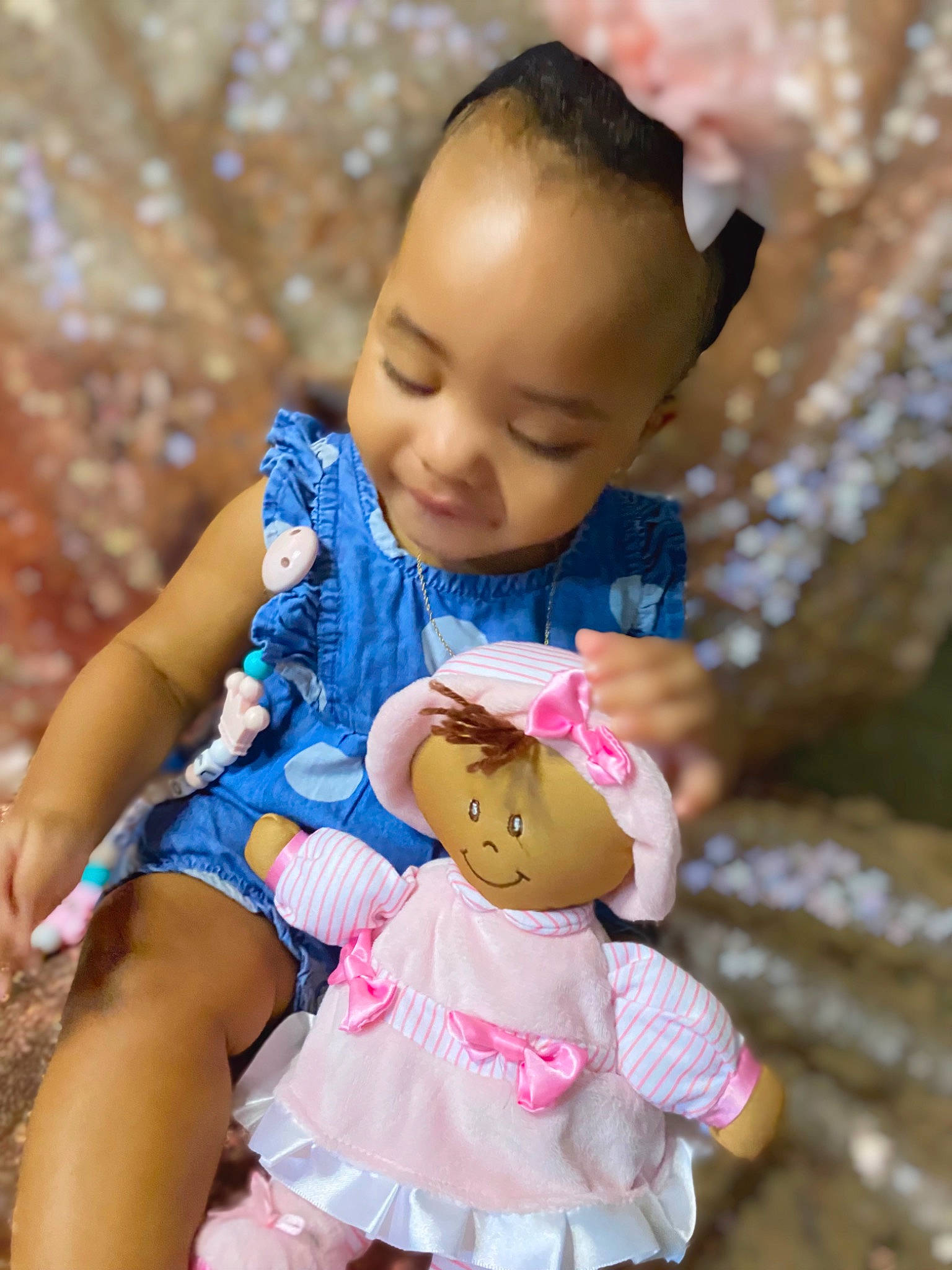 Brooke joined the competition — help win amazing prizes! baby, baby_toddler_clothing, beauty, cheek, child, dress, face, fun, grass, happy, iris, people_in_nature, person, photograph, pink, skin, smile, summer, toddler, toy