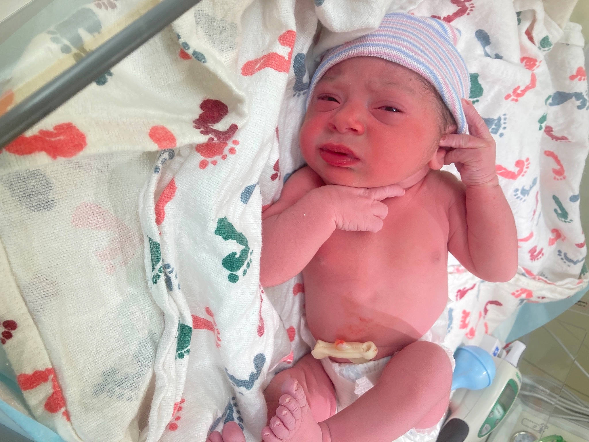 Anayah is registered to the contest to win money with this photo: abdomen, baby, baby_products, baby_safety, baby_sleeping, baby_toddler_clothing, bedding, cap, carmine, cheek, child, comfort, diaper, headwear, linens, pattern, person, pink, product, sleeve