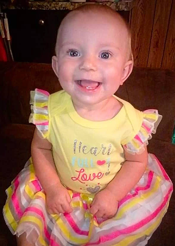 Avery joined the competition — help win amazing prizes! baby, baby_products, baby_toddler_clothing, cheek, child, face, facial_expression, finger, fun, happy, head, joy, lip, mouth, person, pink, sitting, skin, sleeve, smile