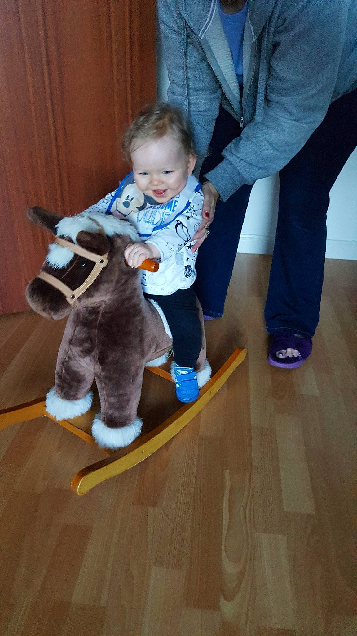 Fletcher joined the competition — help win amazing prizes! baby, child, floor, flooring, footwear, hardwood, joy, leg, person, play, shoe, sitting, standing, toddler, wood