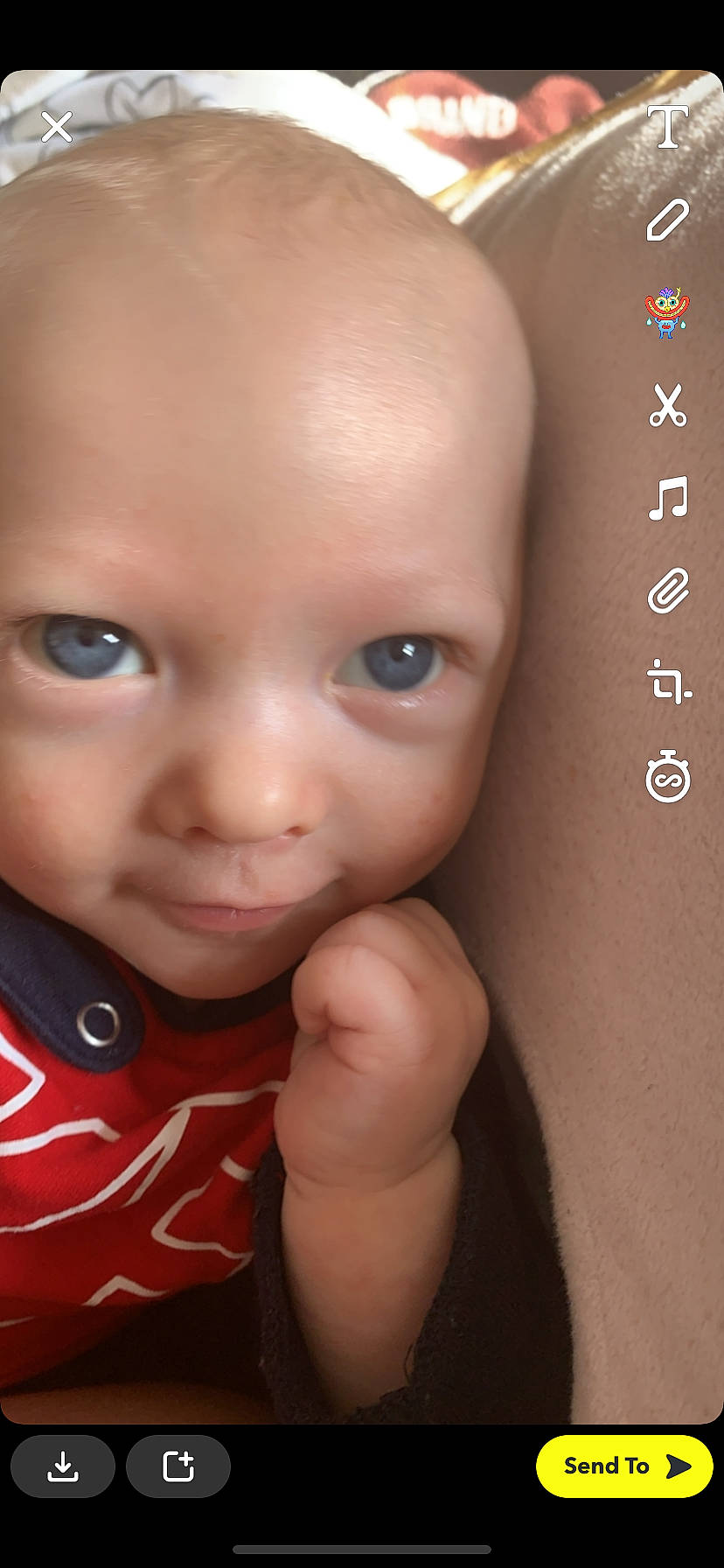 Cashton is registered to the contest to win money with this photo: baby, baby_toddler_clothing, cheek, chin, ear, eyebrow, eyelash, finger, flash_photography, forehead, gesture, hand, happy, iris, lip, mouth, nose, person, skin, smile