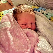 Scarlett is registered to the contest to win money with this photo: architecture, baby, bed, bedroom, blanket, building, face, furniture, head, homedecor, indoors, linen, newborn, person, photography, portrait, quilt, room, sleeping, towel