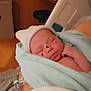 Scarlett joined the competition — help win amazing prizes! architecture, baby, bed, blanket, bodypart, building, childbirth, clothing, face, finger, furniture, glove, hand, hat, head, hospital, newborn, person, photography, portrait
