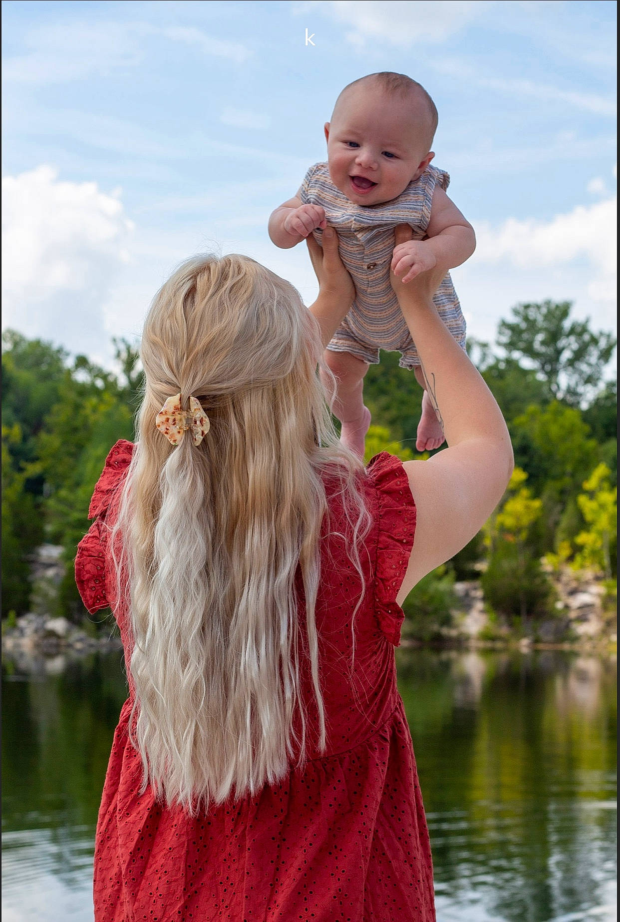 Cashton joined the competition — help win amazing prizes! beauty, clothing, cloud, fun, gesture, grass, happy, head, lake, leisure, morning, nature, people_in_nature, person, pink, plant, sky, t_shirt, toddler, tree