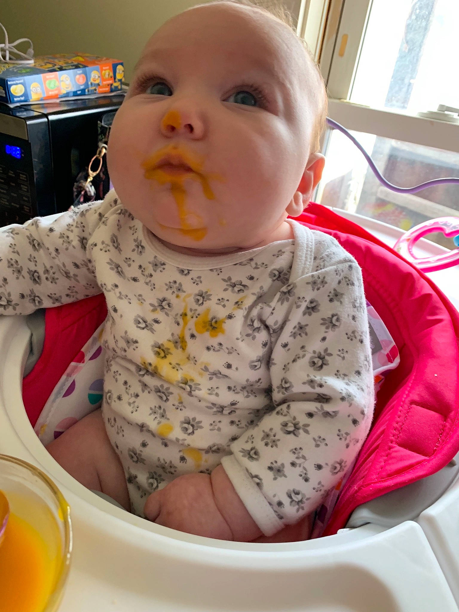 Lisa joined the competition — help win amazing prizes! baby, baby_food, cheek, child, comfort_food, eating, food, person, skin, smile, toddler