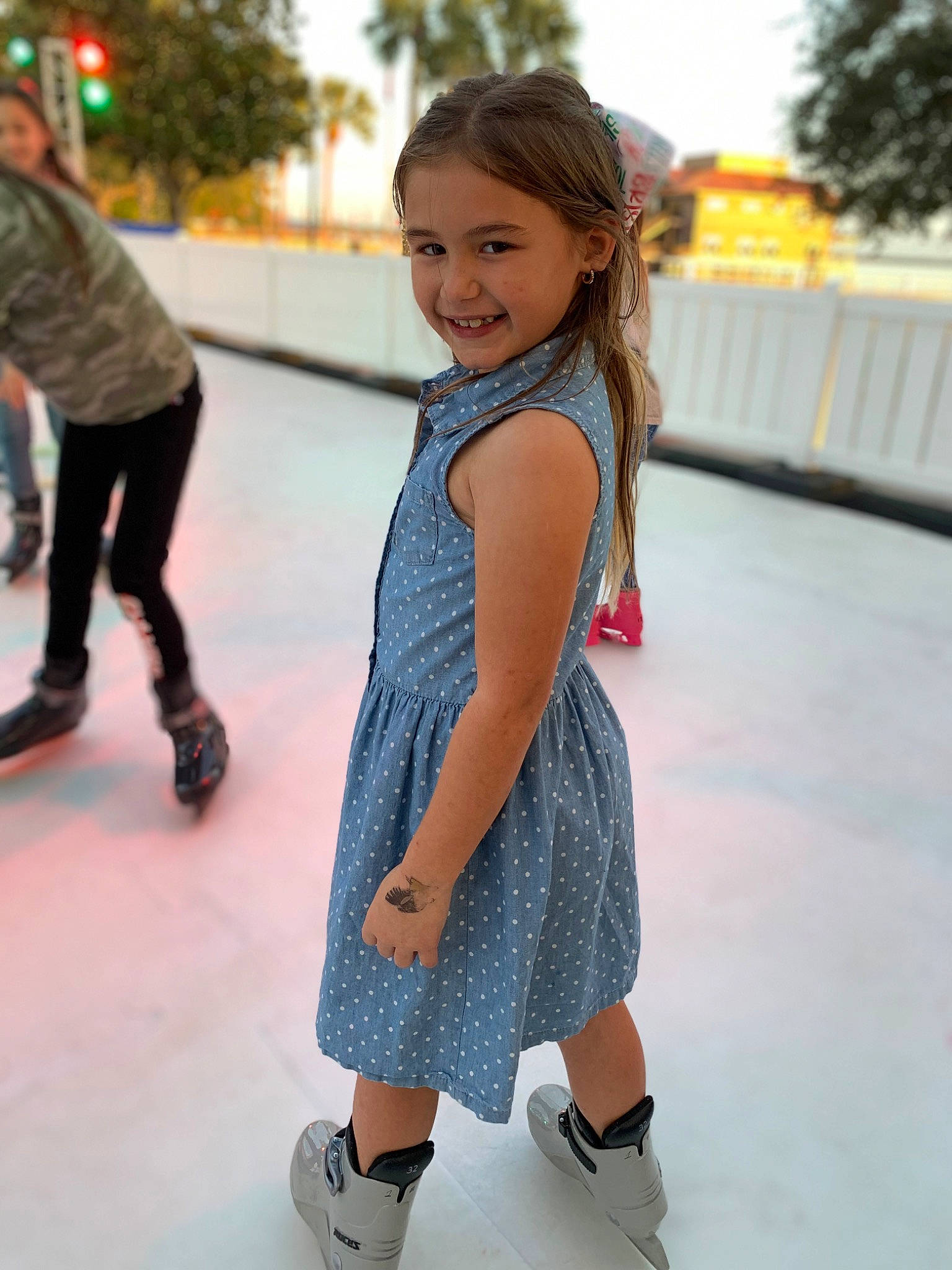 Bristol Lynn is registered to the contest to win money with this photo: blurred, dress, electric_blue, event, footwear, gesture, happy, joint, joy, knee, leisure, person, recreation, roller_skates, roller_skating, shoe, shoulder, skating, smile, sneakers