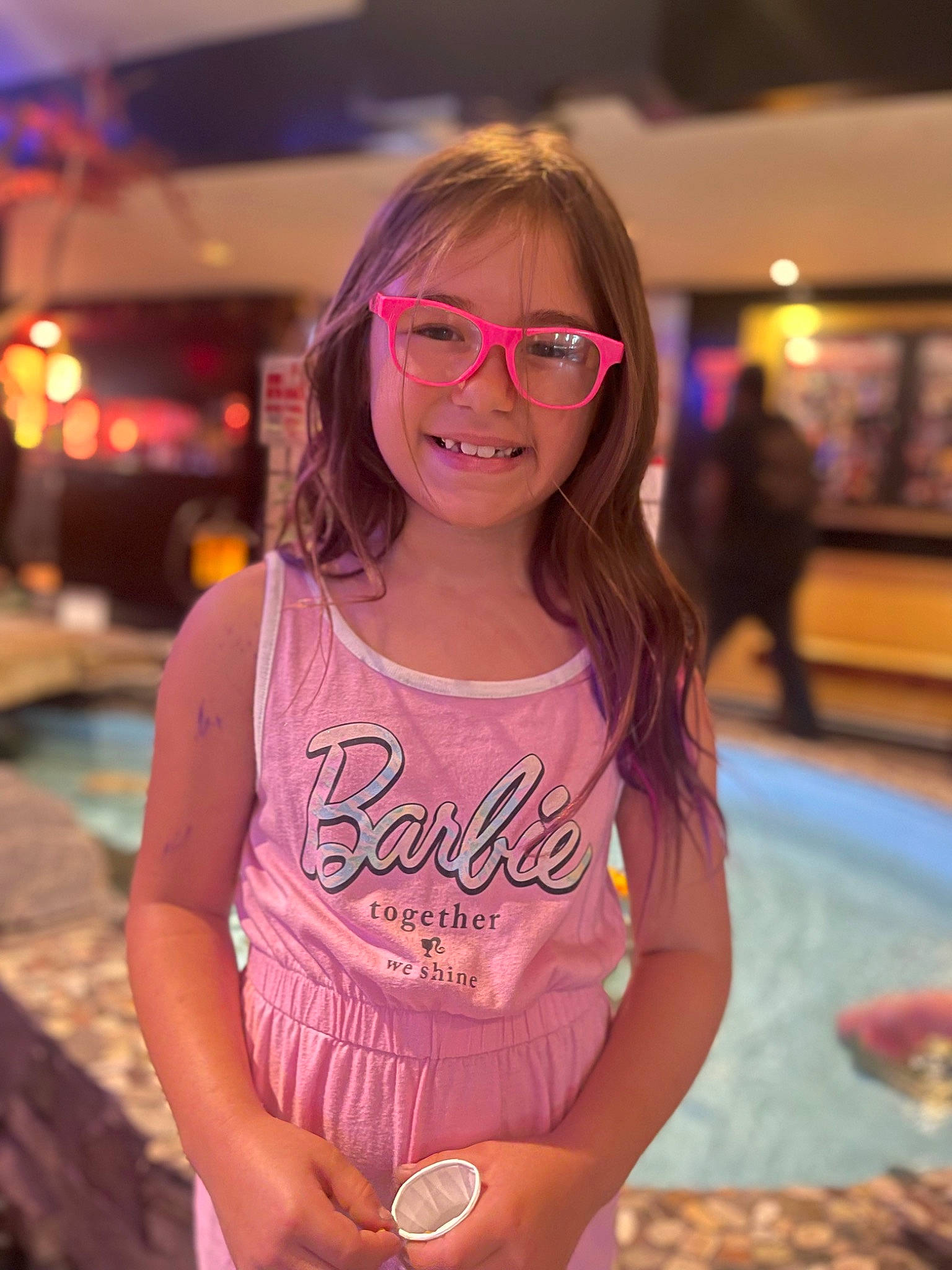 Bristol Lynn is registered to the contest to win money with this photo: beauty, cool, event, eyewear, flash_photography, fun, hair, happy, head, joy, leisure, long_hair, magenta, mammal, organ, person, pink, purple, shoulder, sleeve