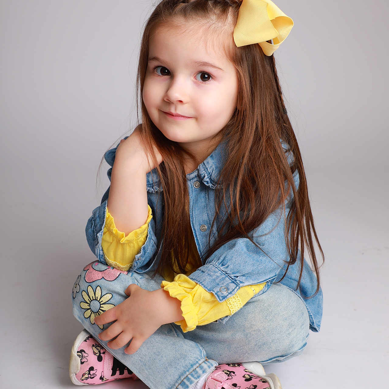 Iris joined the competition — help win amazing prizes! bodypart, child, clothing, dress, face, female, finger, formalwear, girl, hand, happy, hat, head, jeans, pants, person, photography, portrait, sitting, smile