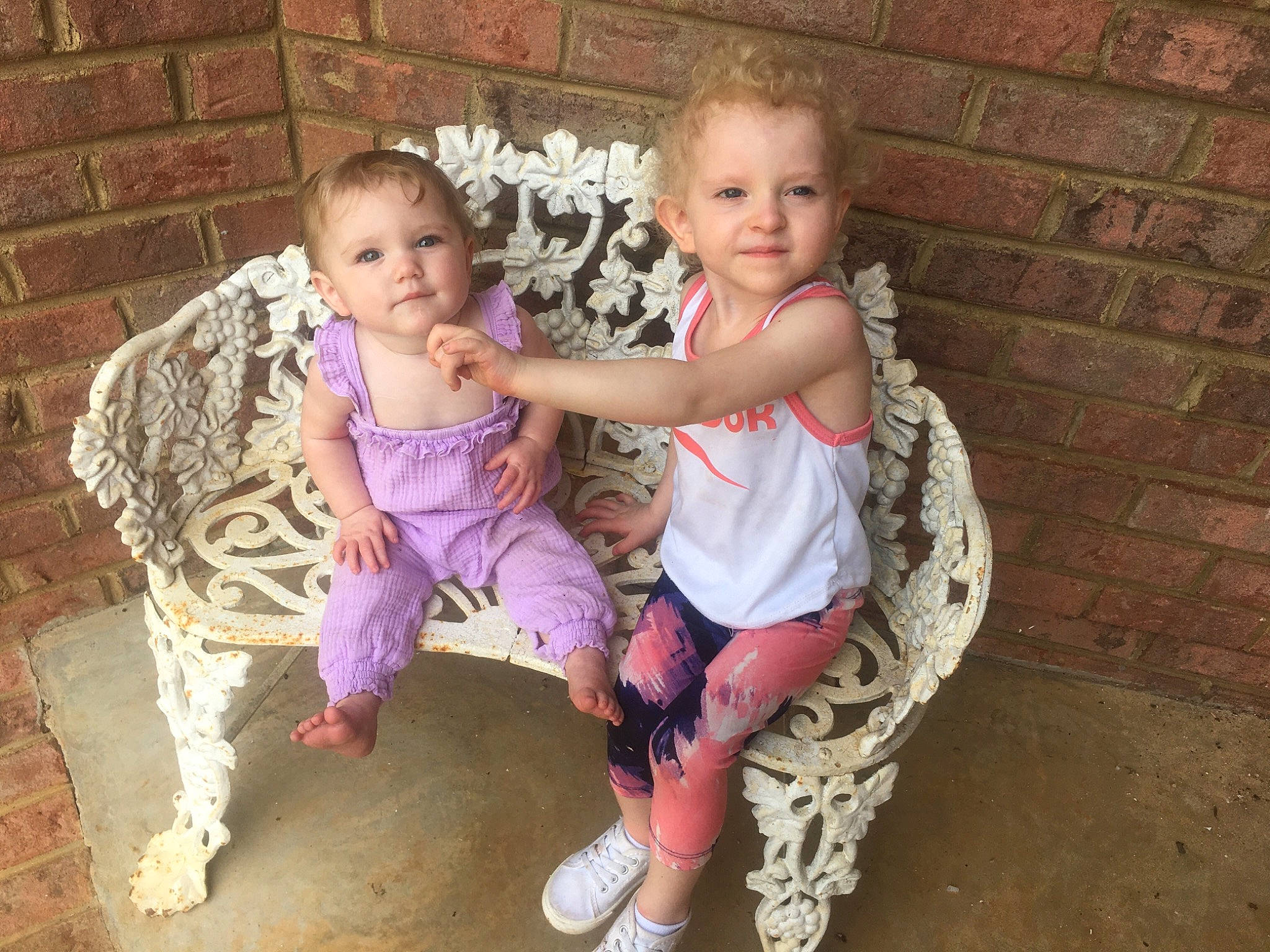 Isabella joined the competition — help win amazing prizes! baby, baby_toddler_clothing, brick, brickwork, chair, fawn, flooring, foot, fun, happy, joy, leg, organ, person, pink, sandal, skin, t_shirt, thigh, toddler