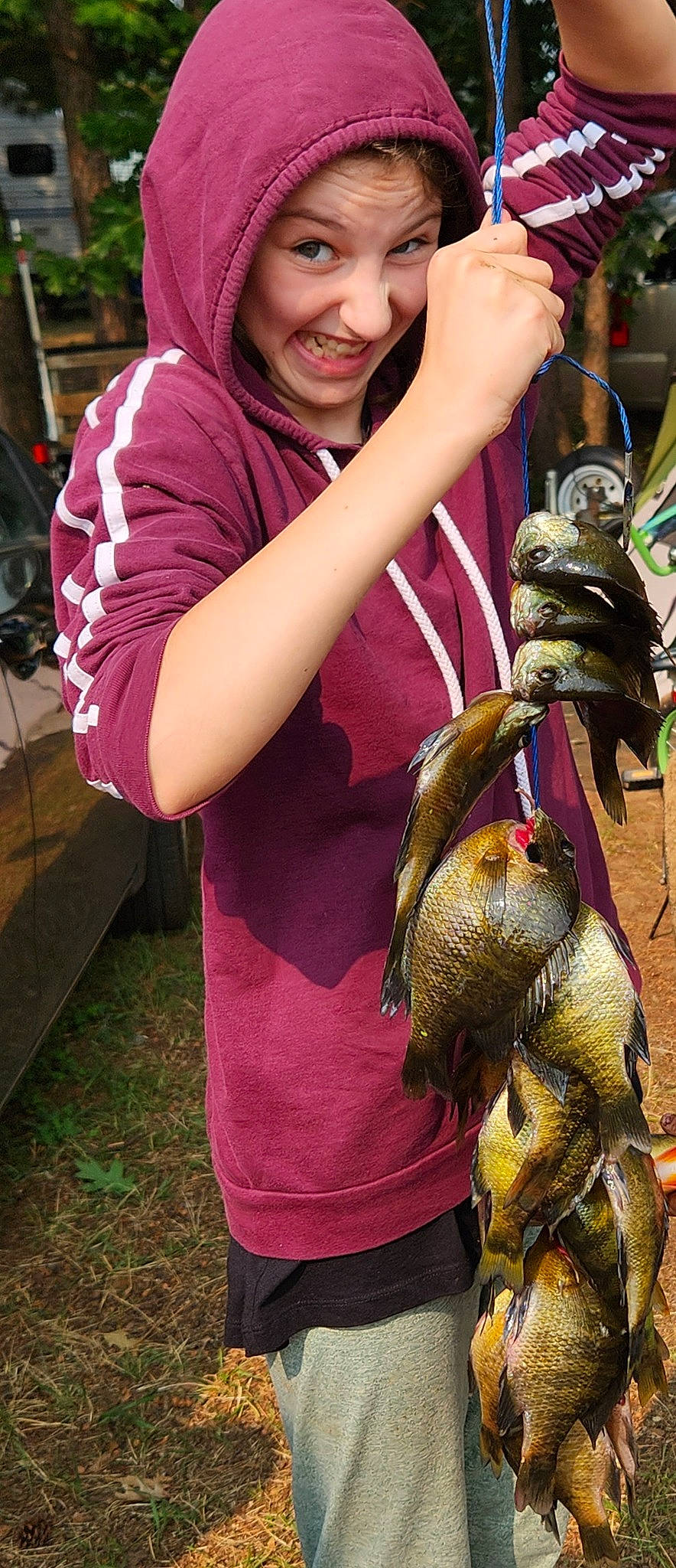 Avalon Rae is registered to the contest to win money with this photo: bony_fish, claw, fashion_accessory, fisherman, fishing, happy, headwear, jewellery, joy, magenta, metal, person, plant, purple, ray_finned_fish, recreation, recreational_fishing, sleeve, smile, terrestrial_animal