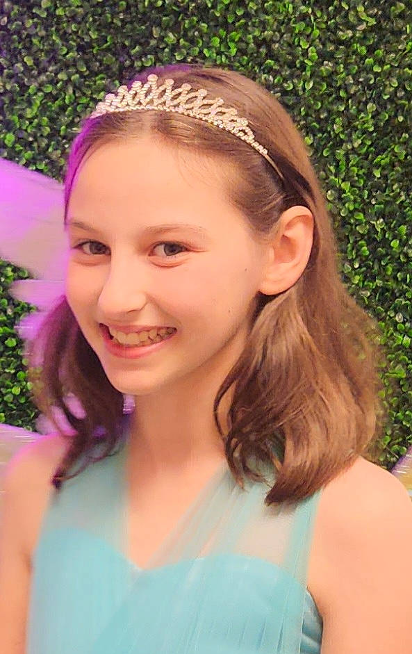 Avalon Rae joined the competition — help win amazing prizes! blue, child, chin, ear, eye, eyebrow, face, flash_photography, grass, happy, head, headband, headpiece, iris, joy, lip, neck, person, plant, shoulder