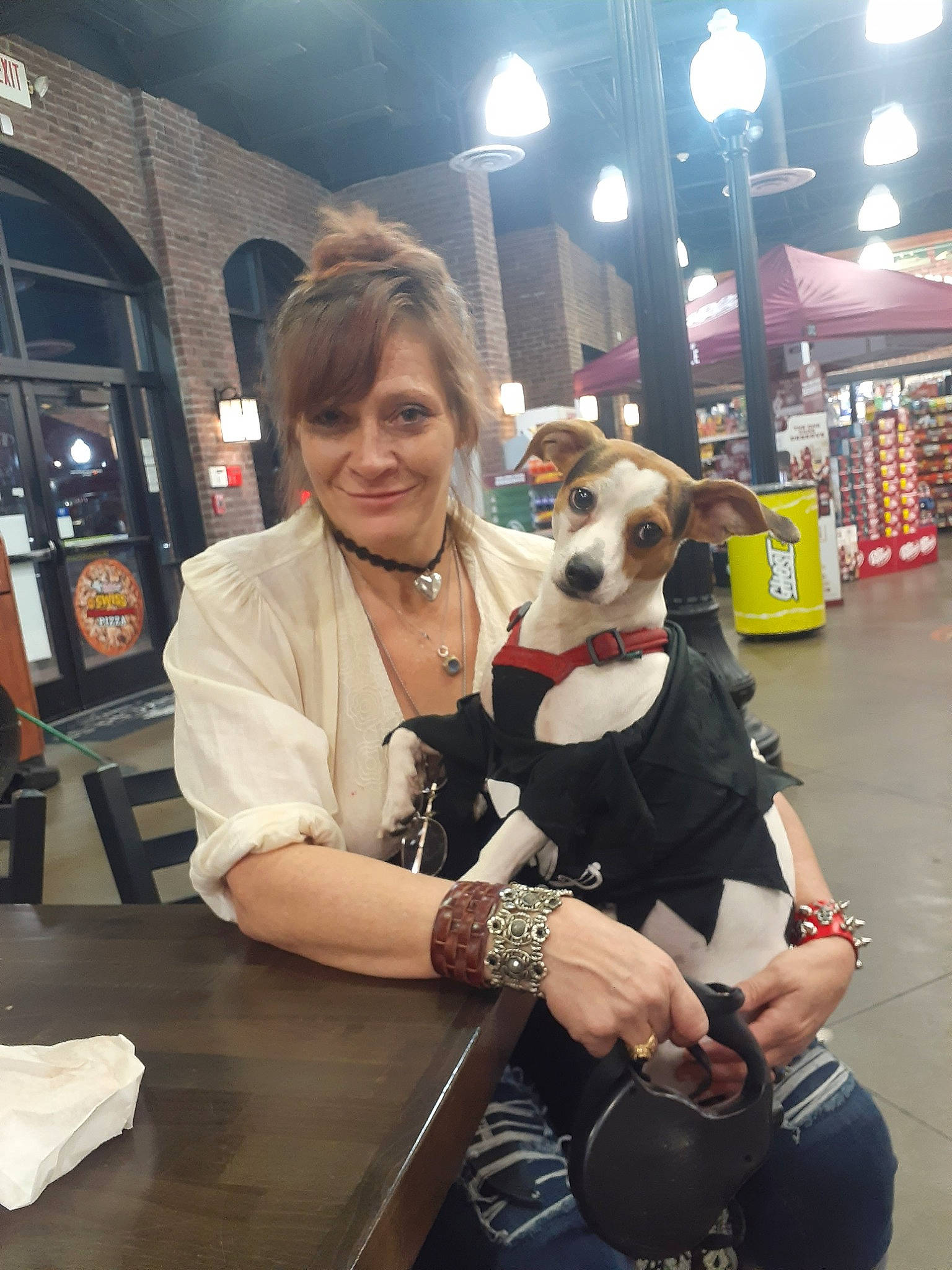 Bo Duke joined the competition — help win amazing prizes! carnivore, chair, companion_dog, costume, customer, dog, dog_breed, event, eyewear, fawn, fun, fur, jewellery, leisure, retail, sitting, smile, table, tourism, vacation