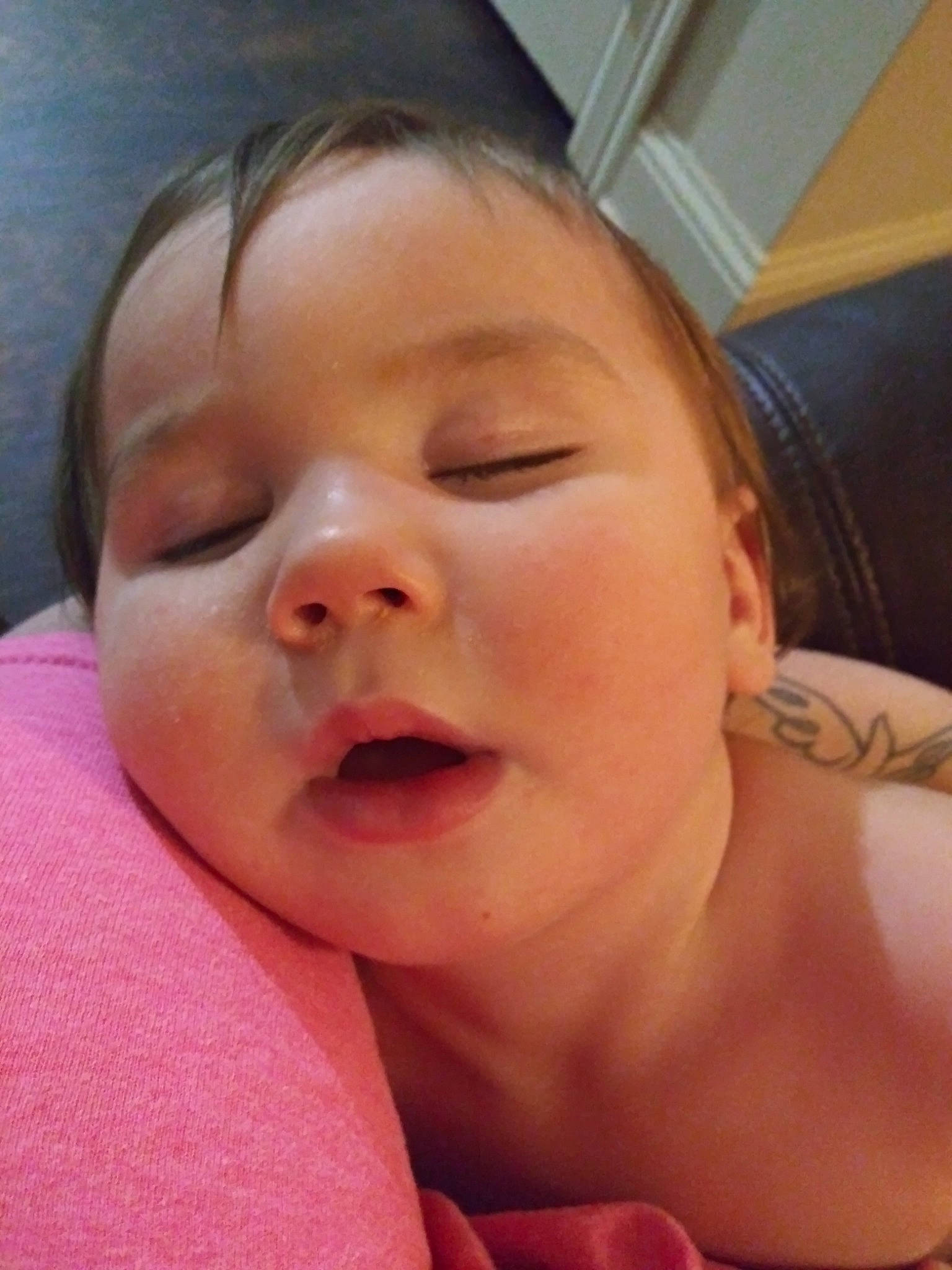Treyson is registered to the contest to win money with this photo: cheek, child, chin, close_up, ear, eyebrow, face, finger, forehead, head, infant, lip, mouth, neck, nose, person, selfie, skin, sleep, toddler