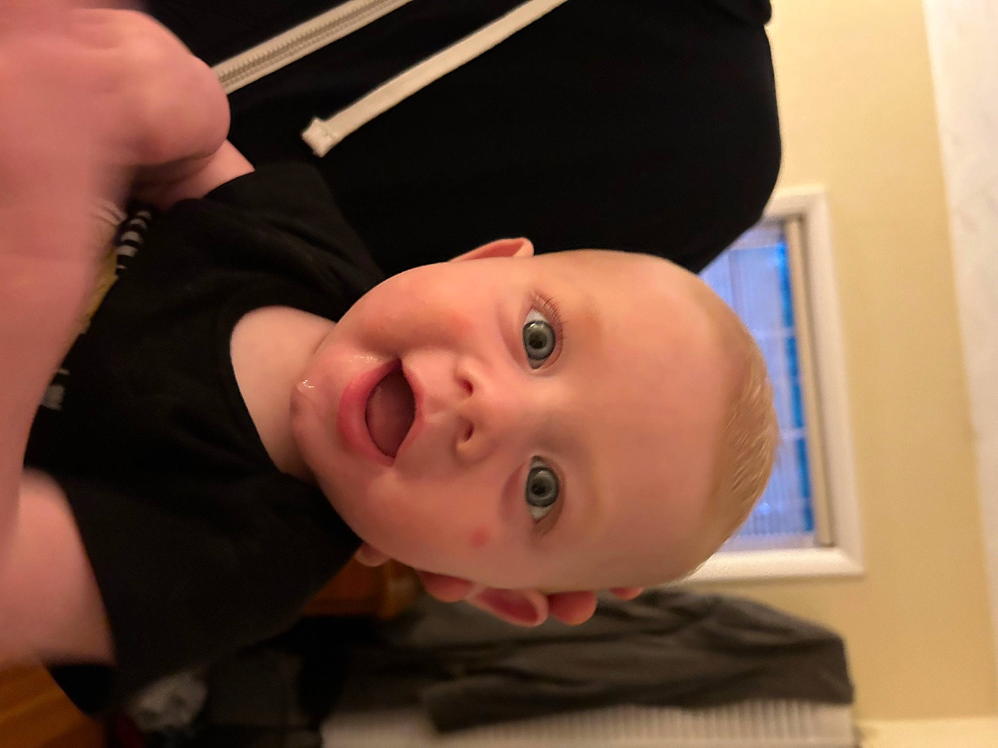 Charlie joined the competition — help win amazing prizes! baby, baby_products, baby_toddler_clothing, cheek, child, eye, eyebrow, eyelash, fun, hair, happy, hat, lip, mouth, nose, person, portrait_photography, smile, surprise, toddler