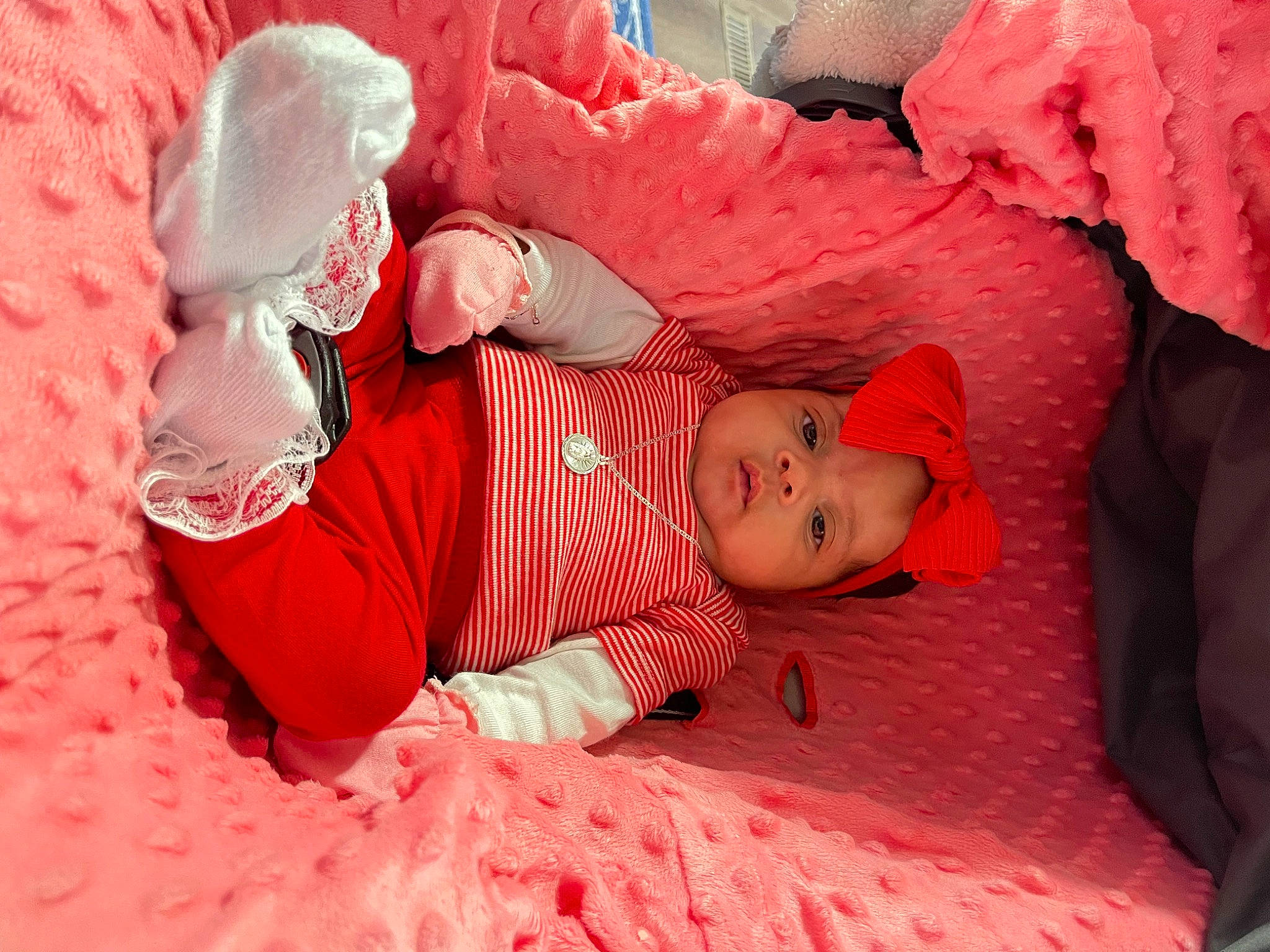 Belleza joined the competition — help win amazing prizes! baby, baby_toddler_clothing, carmine, child, comfort, event, fun, grass, happy, hat, headwear, human_body, linens, magenta, person, petal, pink, plant, sitting, skin