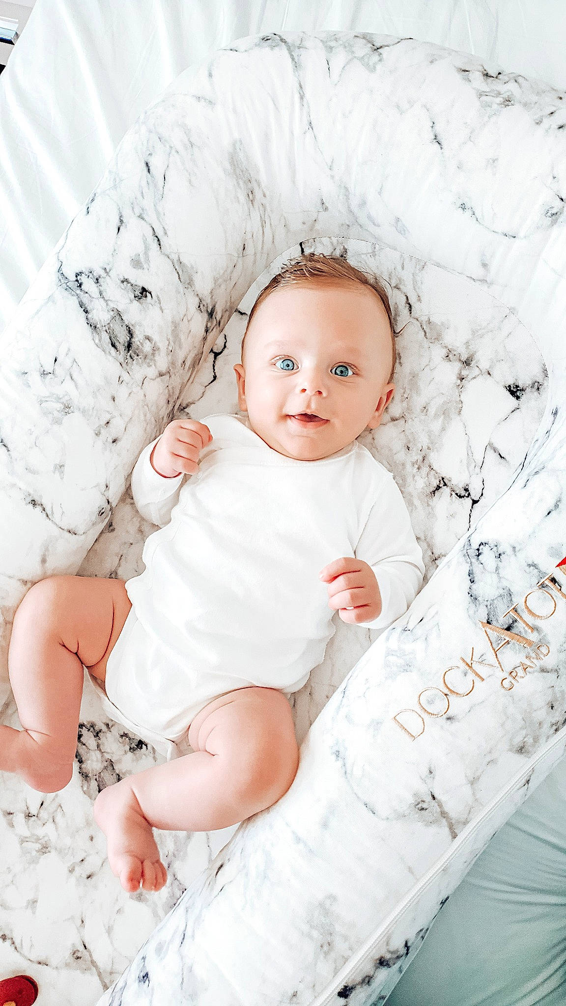 Alessio is registered to the contest to win money with this photo: baby, baby_products, baby_toddler_clothing, child, child_model, eye, person, photo_shoot, photograph, photography, pink, portrait, portrait_photography, product, skin, toddler, white