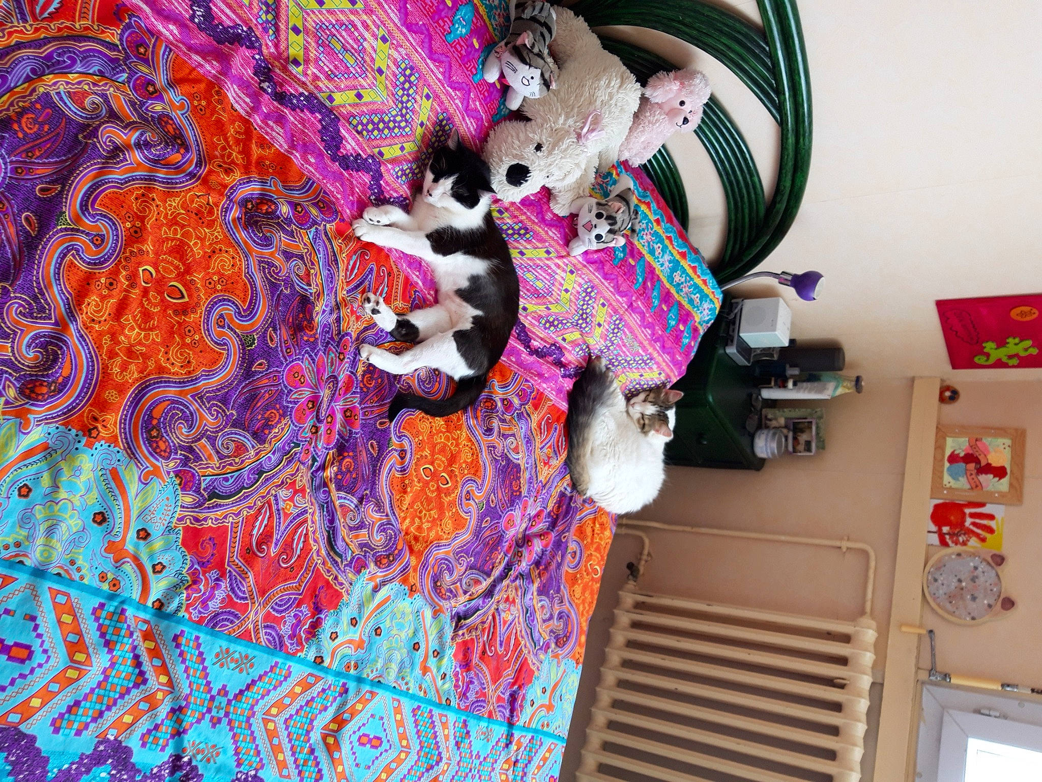 Princesse a rejoint le concours — aidez-le/la à gagner de superbes lots ! art, carmine, electric_blue, flooring, interior_design, linens, magenta, motif, pattern, pink, plant, purple, red, room, stuffed_toy, textile, toy, tree, visual_arts