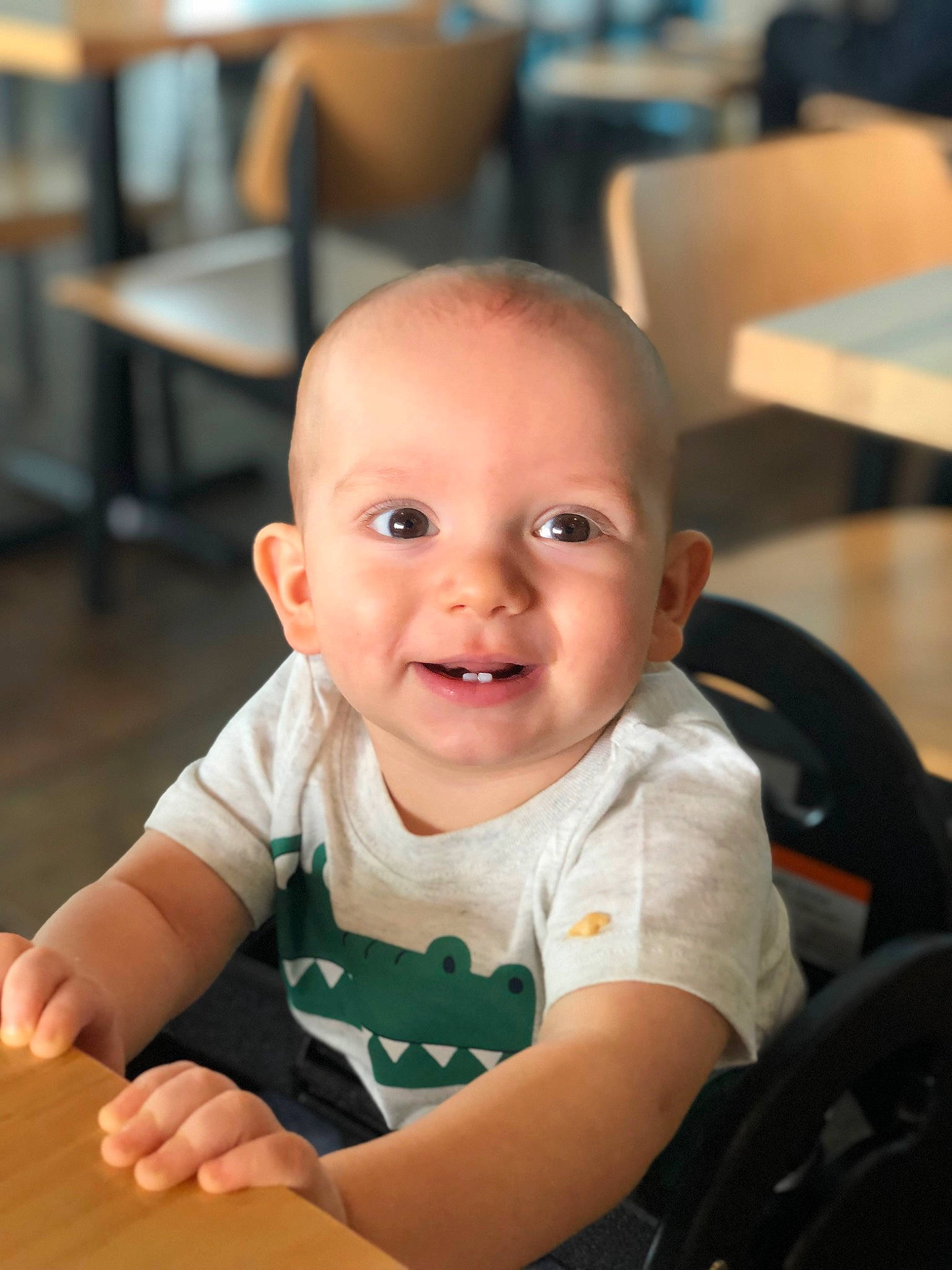 Briggs joined the competition — help win amazing prizes! baby, baby_toddler_clothing, chair, cheek, child, event, finger, flooring, fun, hand, happy, iris, joy, person, sitting, skin, sleeve, smile, table, toddler