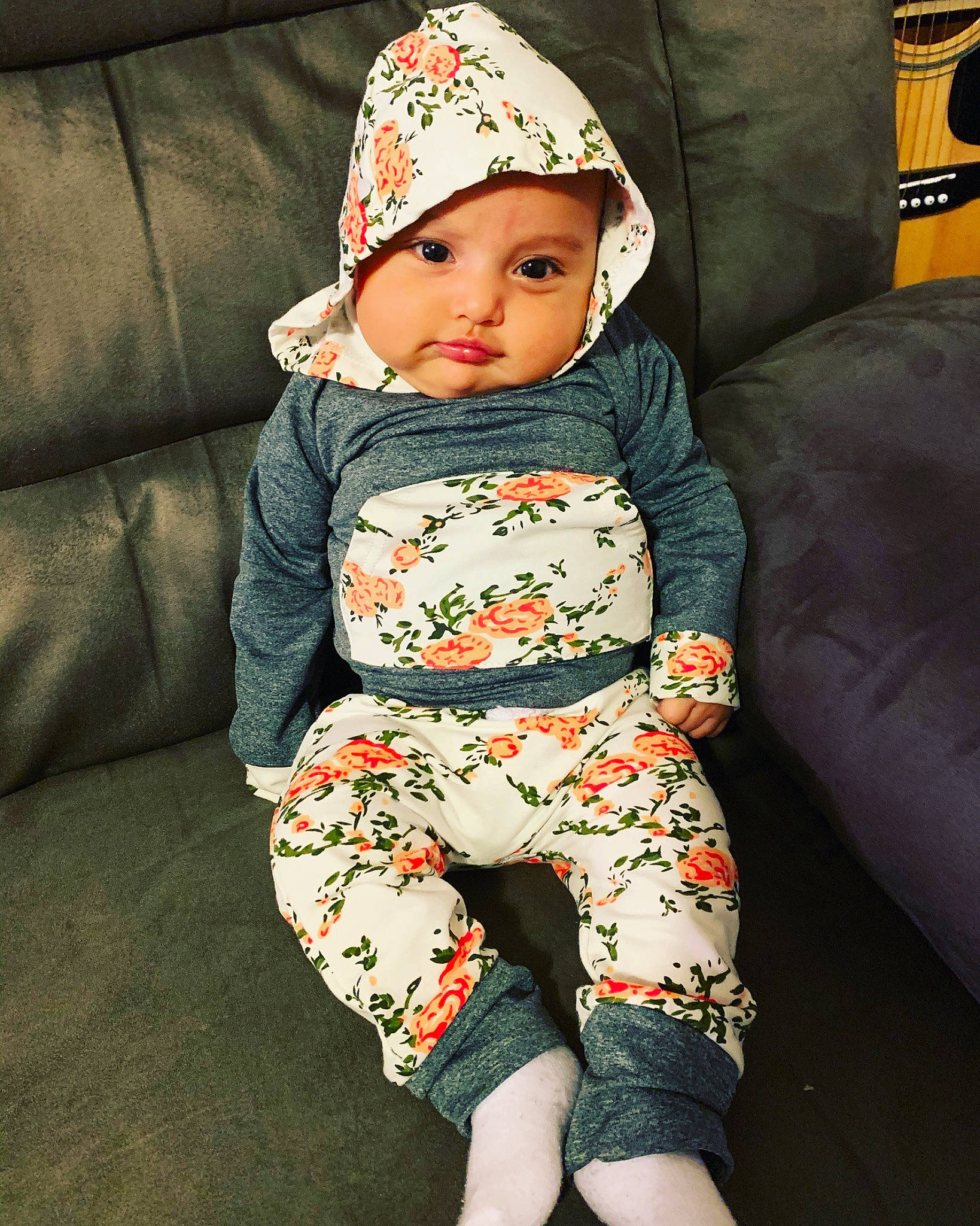 Riverlynn is registered to the contest to win money with this photo: baby, baby_toddler_clothing, beanie, cap, child, clothing, headgear, headwear, knit_cap, outerwear, person, sleeve, toddler