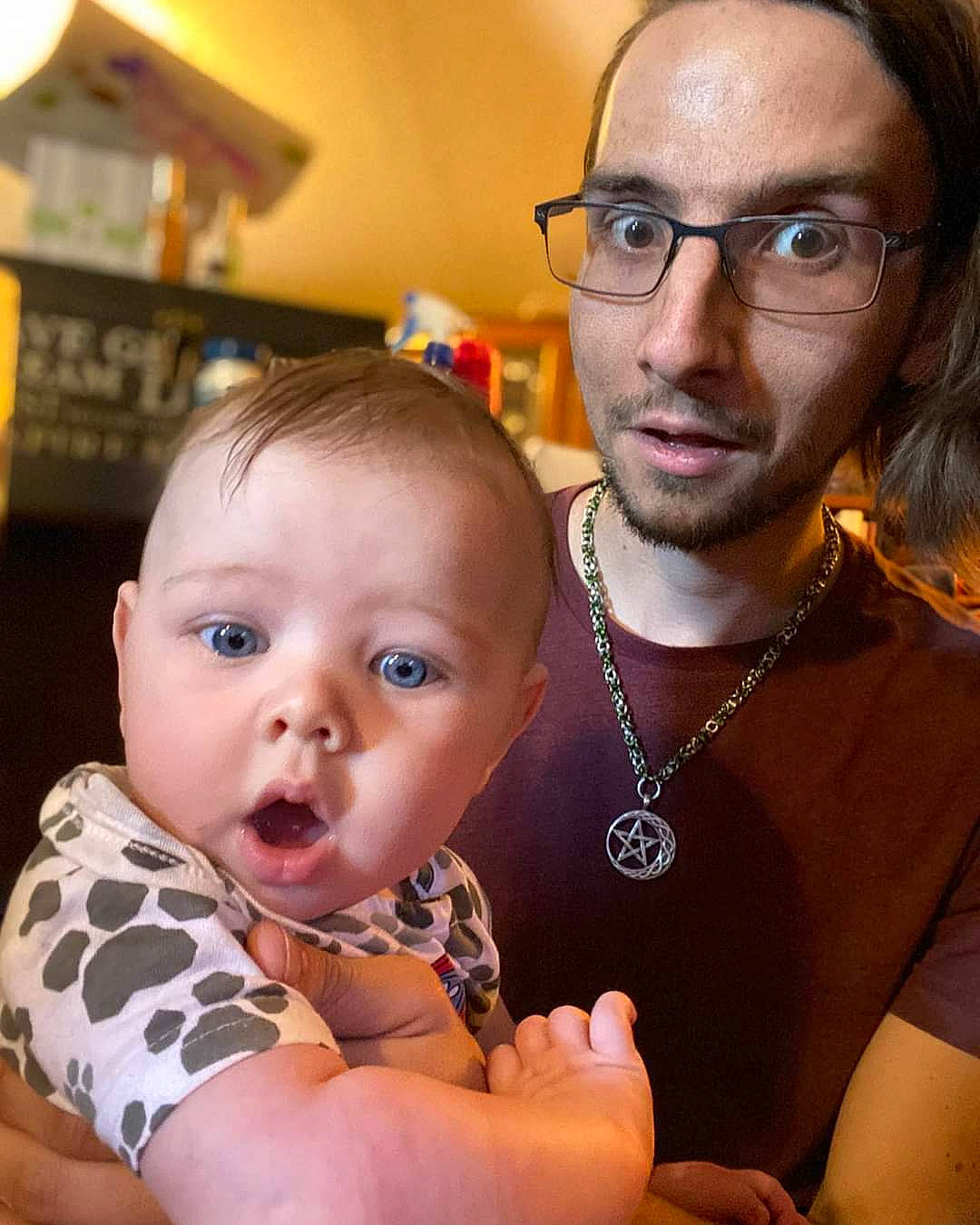 Alister is registered to the contest to win money with this photo: baby, child, ear, eyewear, face, family, glasses, head, nose, people, person, skin, smile, toddler, vacation