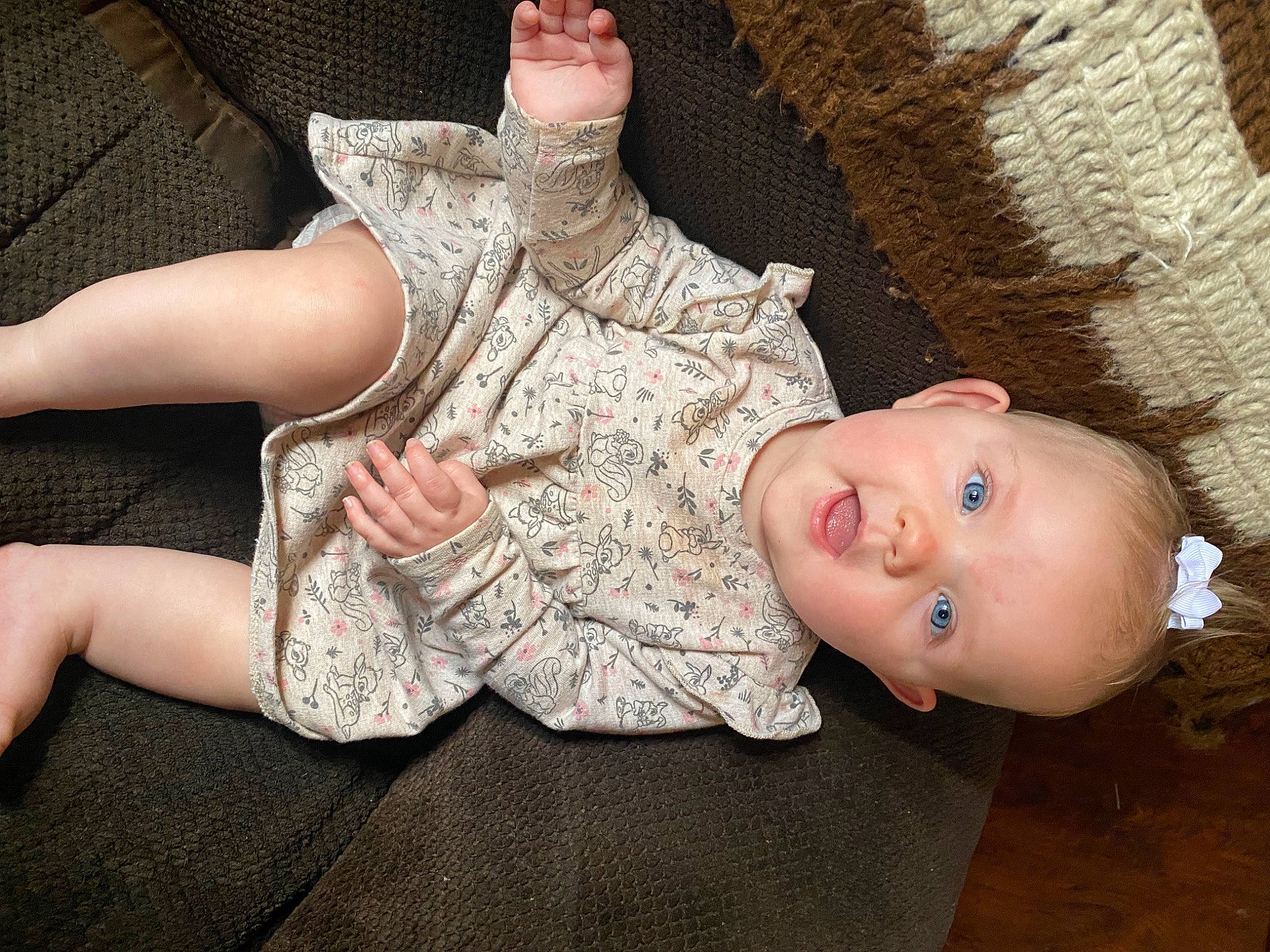 Eevee joined the competition — help win amazing prizes! baby, child, dress, finger, flash_photography, foot, gesture, hand, happy, human_body, joint, nail, person, skin, sleeve, smile, thigh, toddler, trunk, wood