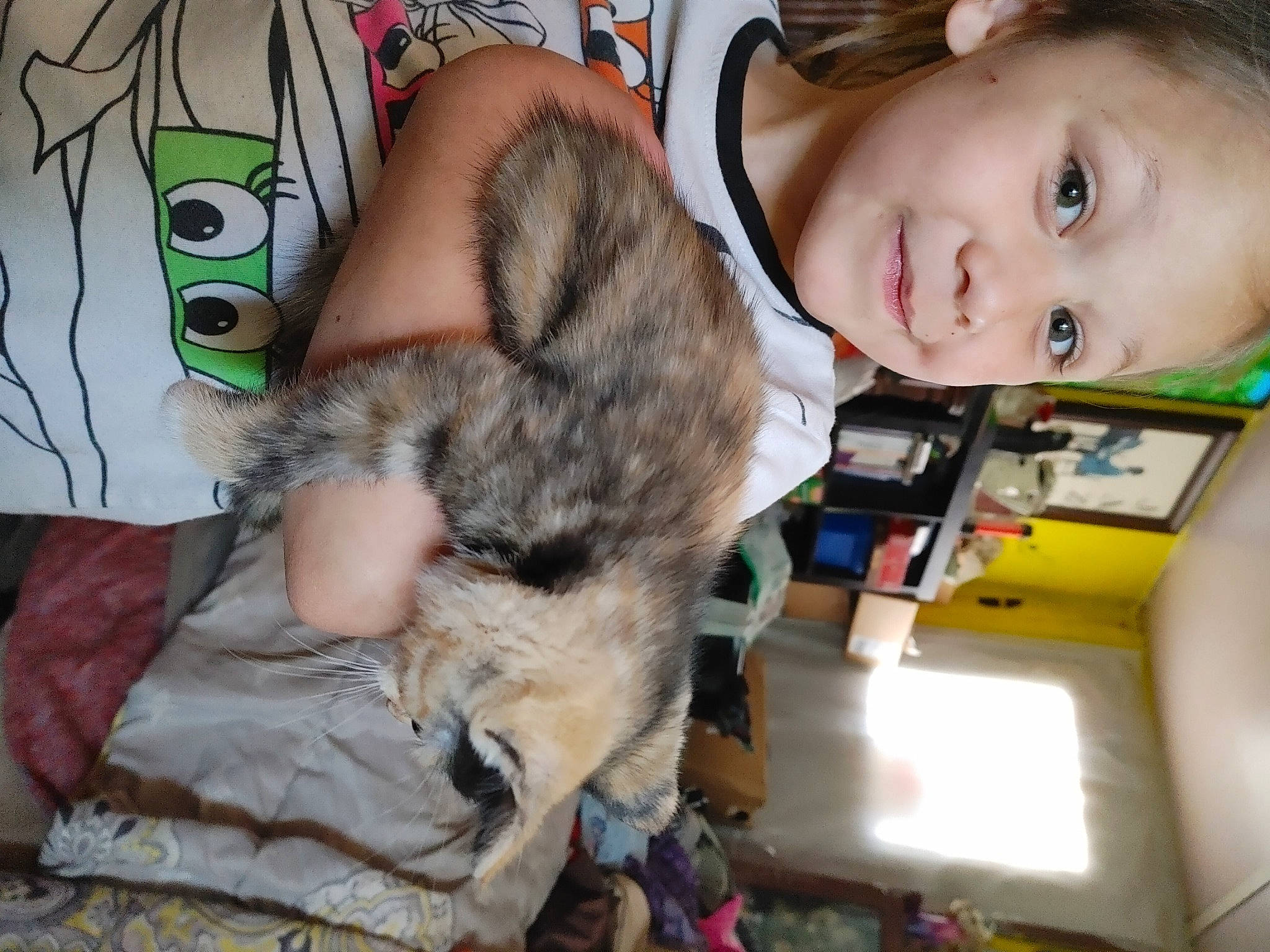 Lula-may is registered to the contest to win money with this photo: baby_toddler_clothing, canidae, carnivore, cat, comfort, companion_dog, dog_breed, domestic_short_haired_cat, eye, fawn, felidae, happy, joy, lap, mammal, person, small_to_medium_sized_cats, smile, sporting_group, toddler