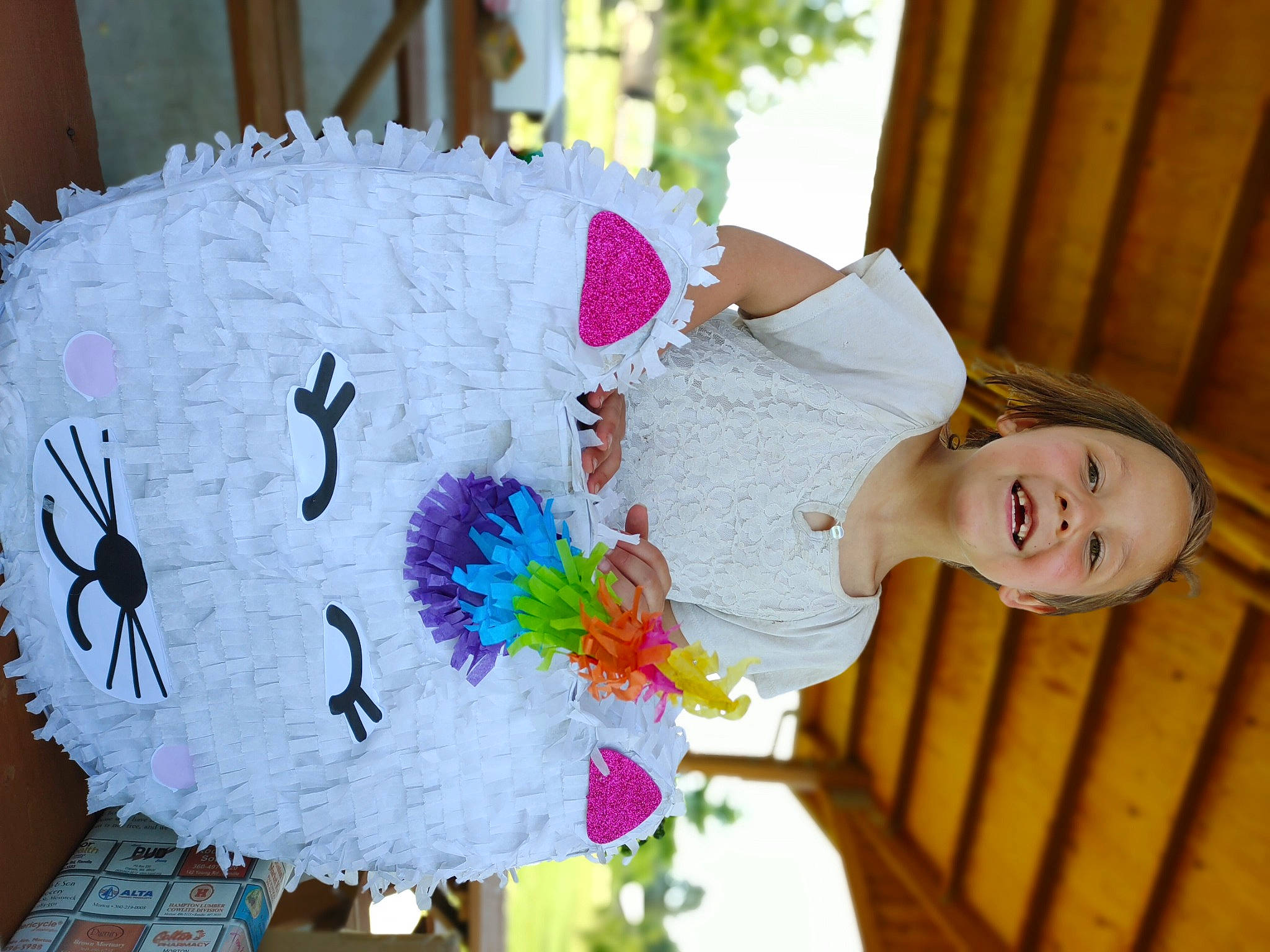 Lula-may is registered to the contest to win money with this photo: child, cut_flowers, dress, event, happy, joy, magenta, party_supply, person, petal, pink, plant, plush, product, purple, room, smile, stuffed_toy, textile, toddler