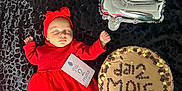 Lahna participe au concours pour gagner de l'argent avec cette photo : baby, infant, sleeping, red_dress, headband, balloon, number_2, cake, chocolate, milestone, celebration, blanket, white_tights, sock, birthday, two_months, cute, peaceful, portrait, laying_down