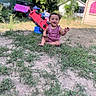 Phorever joined the competition — help win amazing prizes! baby, backyard, child, curly_hair, face, family_photo, garden, grass, happy, outdoor, pink_outfit, playground, playhouse, portrait, romper, sitting, smiling, sunlight, toddler, toy_truck
