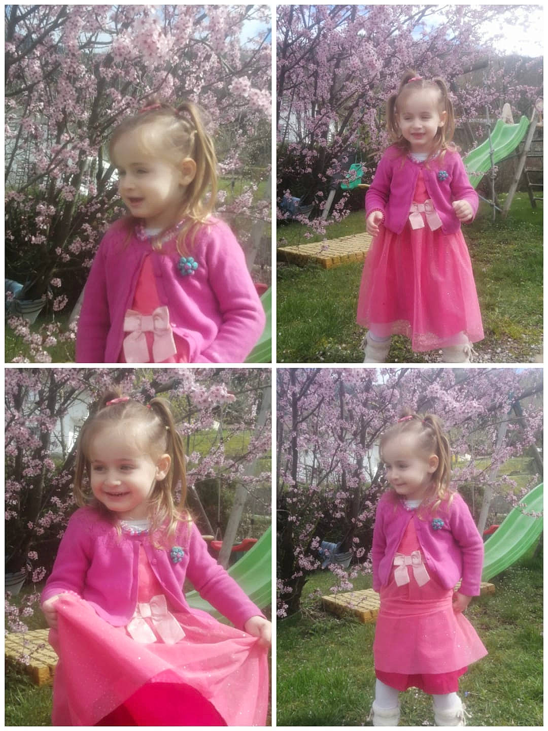 Layana a rejoint le concours — aidez-le/la à gagner de superbes lots ! child, clothing, facial_expression, fashion, grass, green, happy, joy, magenta, outerwear, people, people_in_nature, person, photograph, pink, plant, purple, sleeve, standing, textile